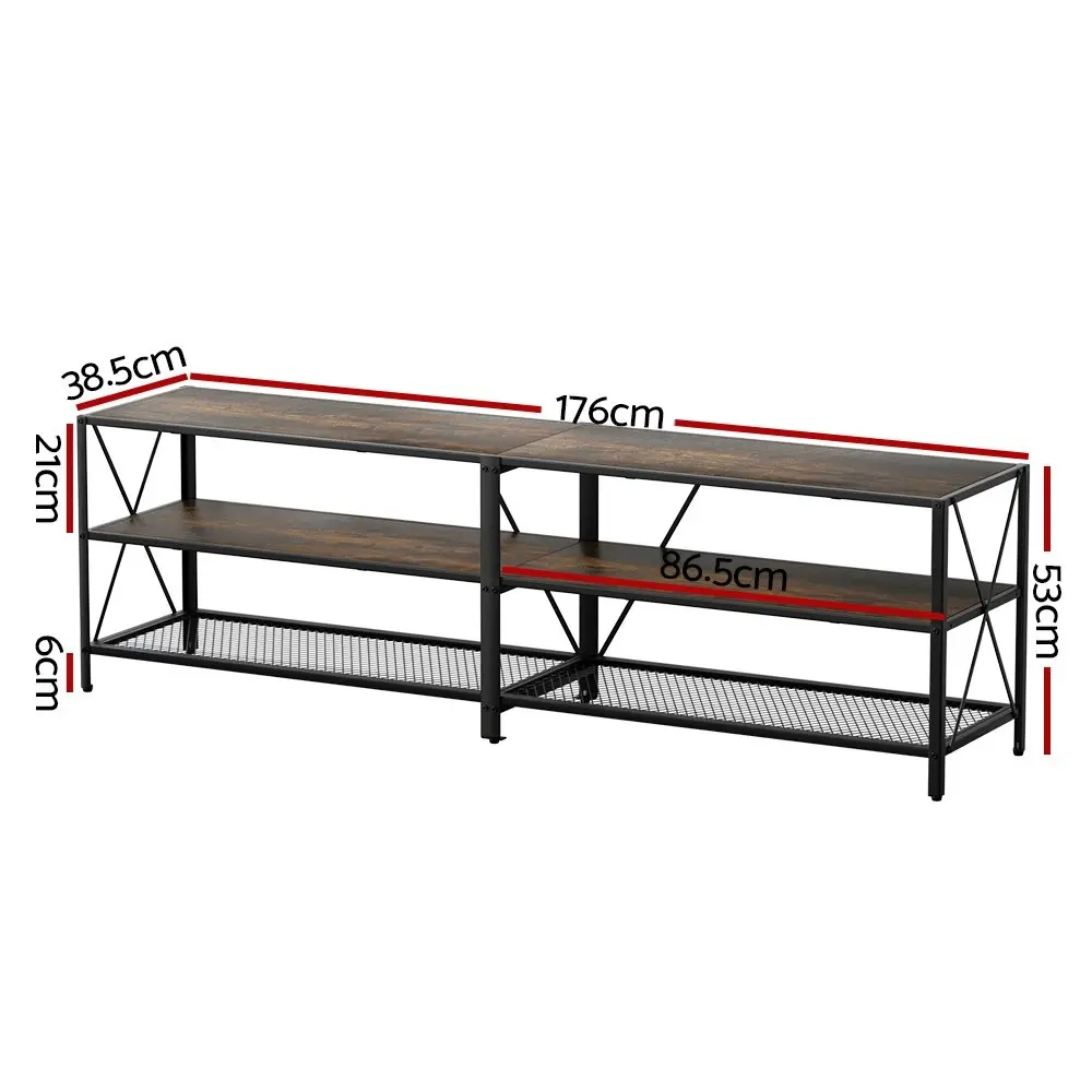 Artiss Entertainment Unit TV Stand 3-tier Storage Shelves Howard