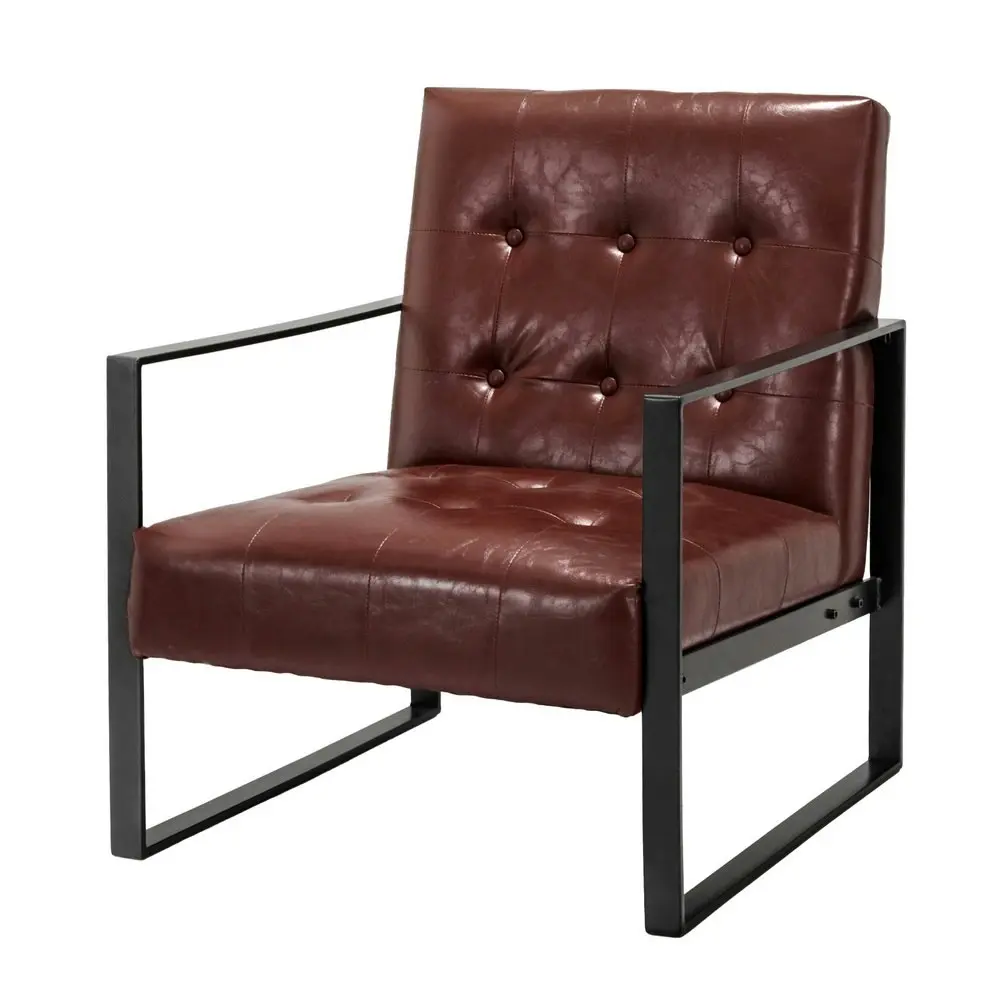 Artiss Armchair PU Leather Brown Kora