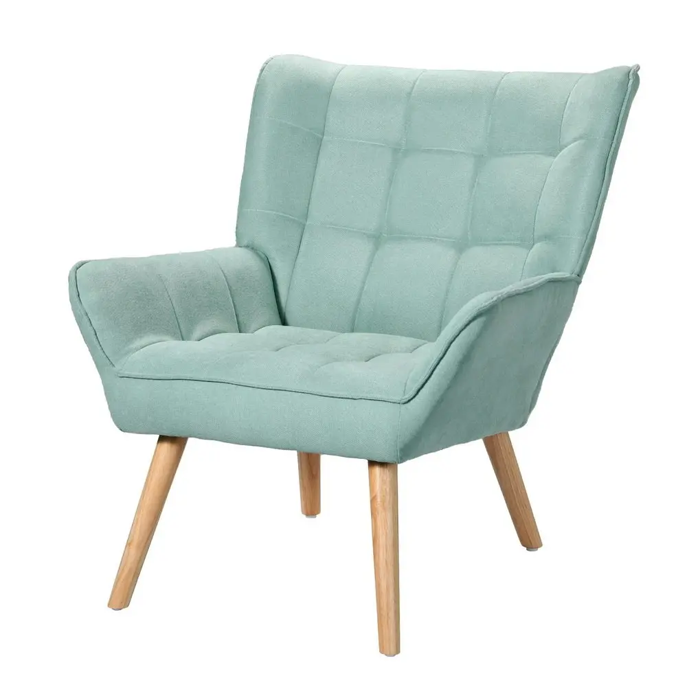 Artiss Armchair Blue Linen Fabric Cindy