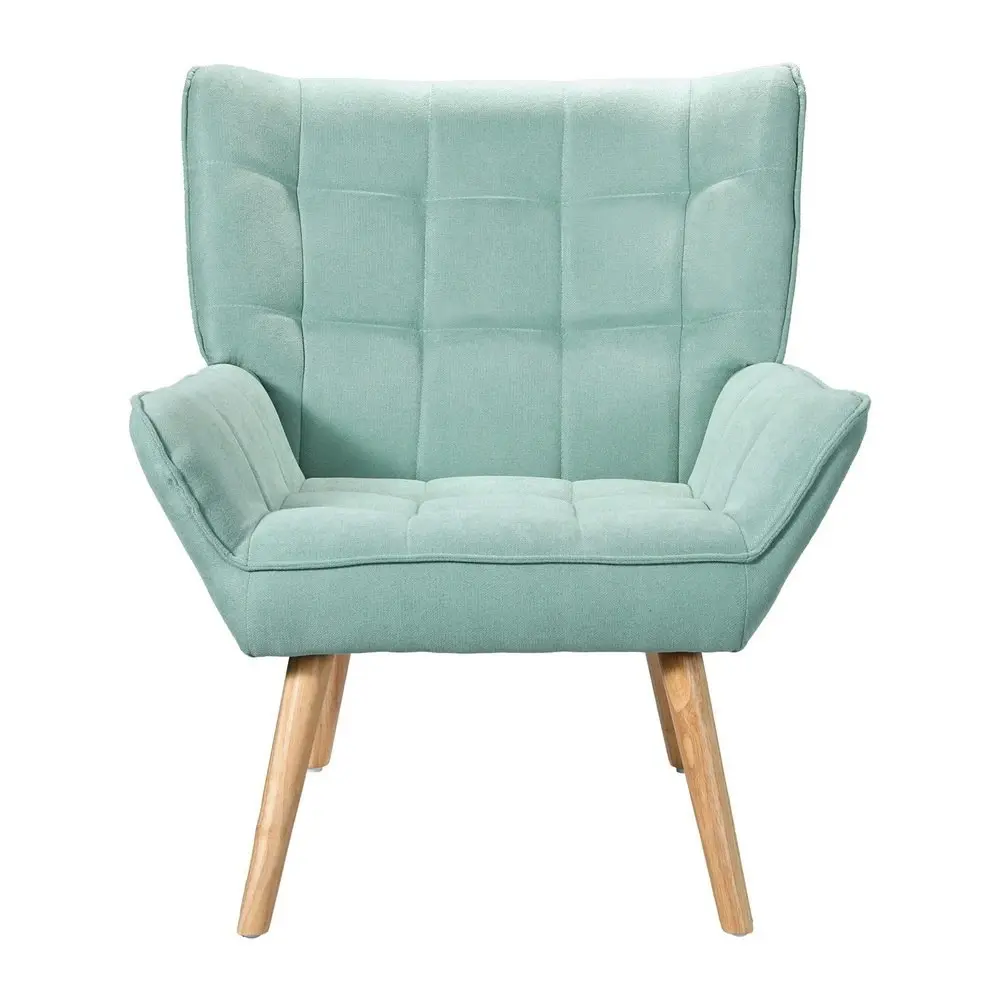 Artiss Armchair Blue Linen Fabric Cindy