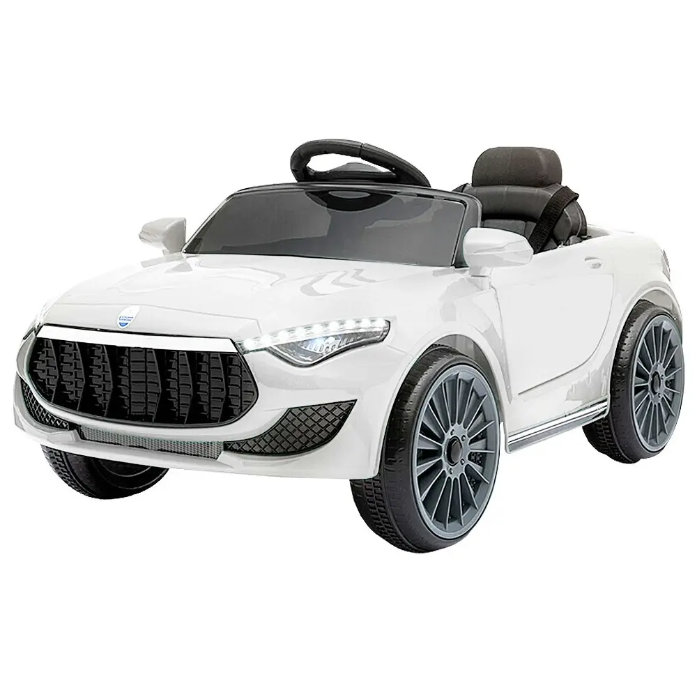 Rigo Kids Electric Ride On Car Cars Music Headlight Remote Control 12V White