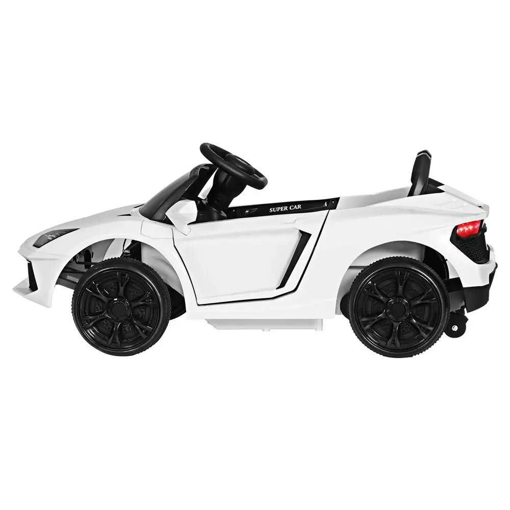 Rigo Kids Electric Ride On Car Ferrari-Inspired Toy Cars Remote 12V White