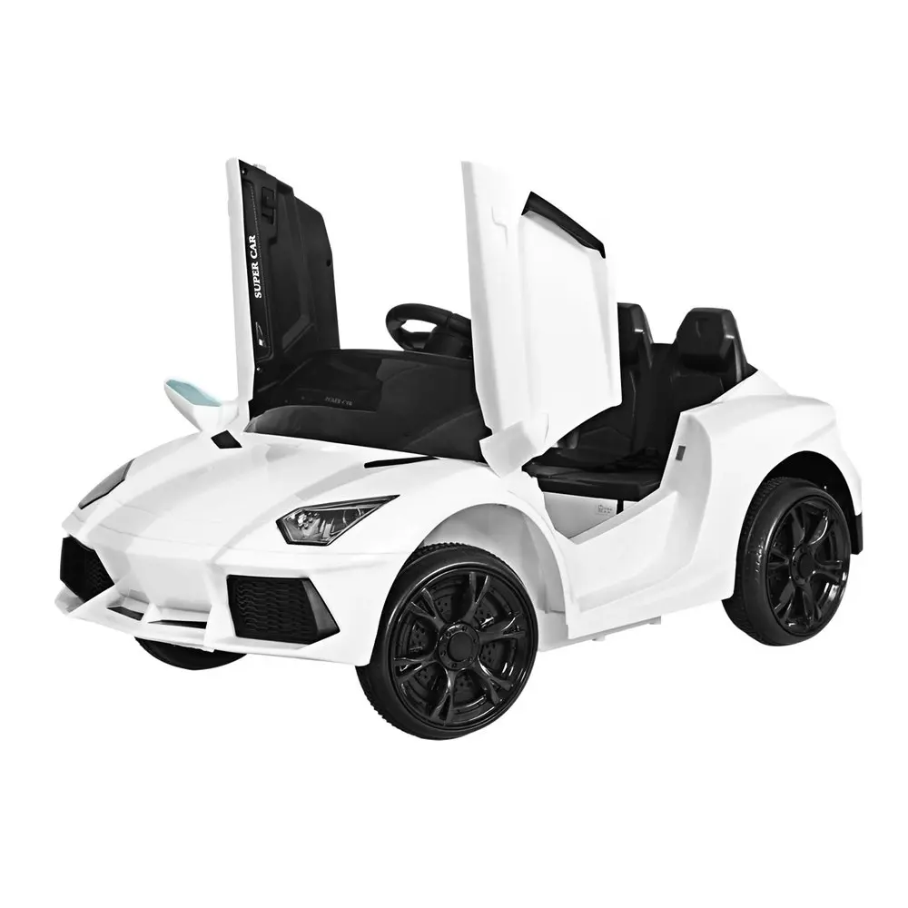 Rigo Kids Electric Ride On Car Ferrari-Inspired Toy Cars Remote 12V White