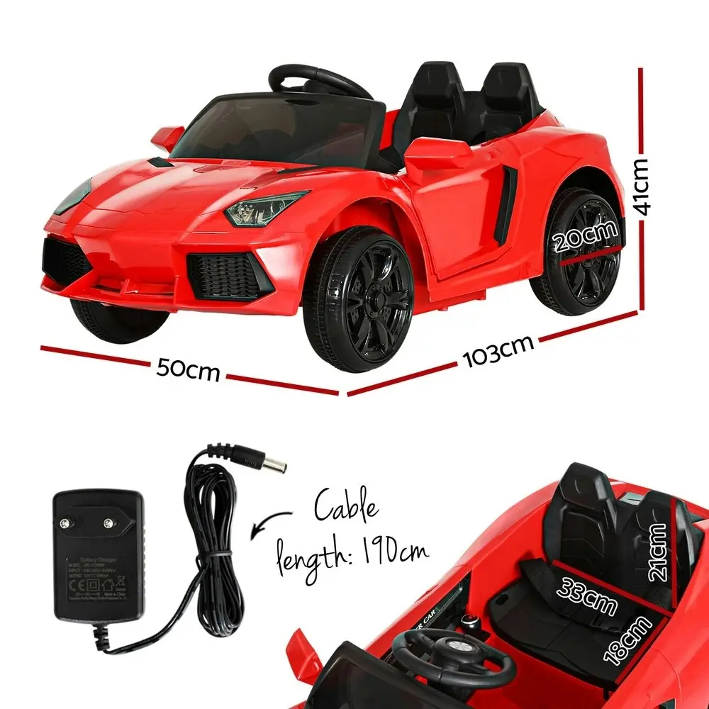 Rigo Kids Electric Ride On Car Ferrari-Inspired Toy Cars Remote 12V Red