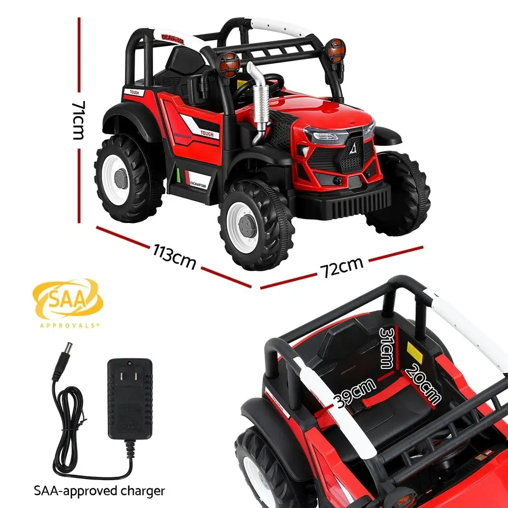 Rigo Kids Electric Ride On Car Off Road Jeep Remote 12V Red