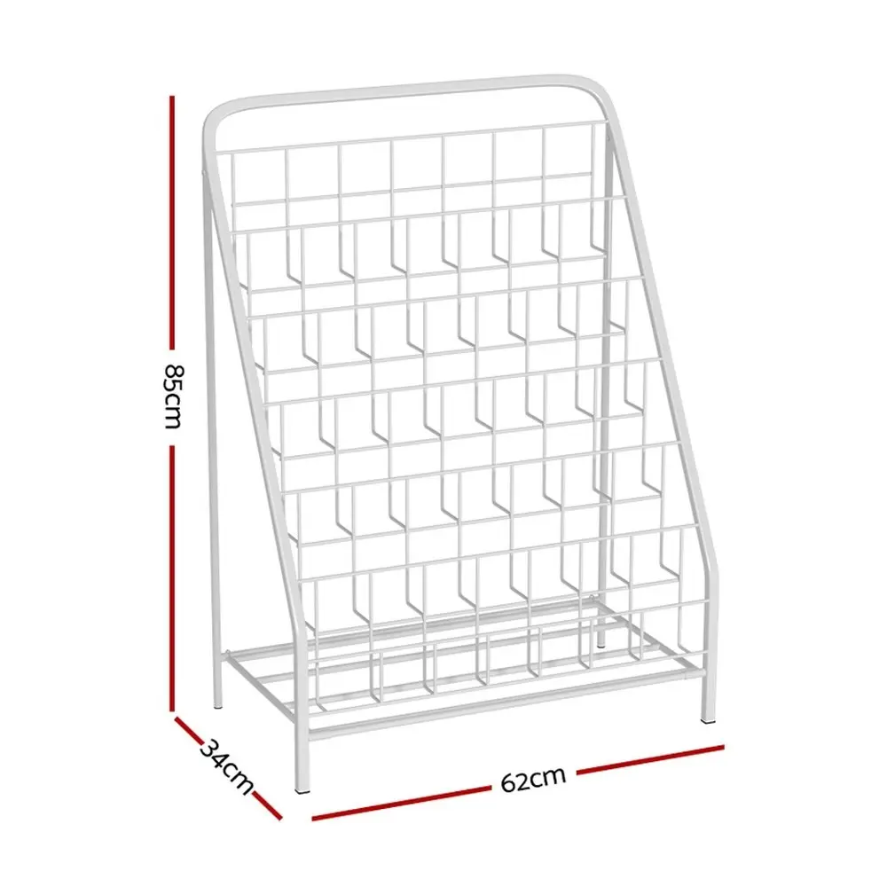 Keezi 6 Tiers Kids Bookshelf Magazine Rack Bookcase Organiser Foldable