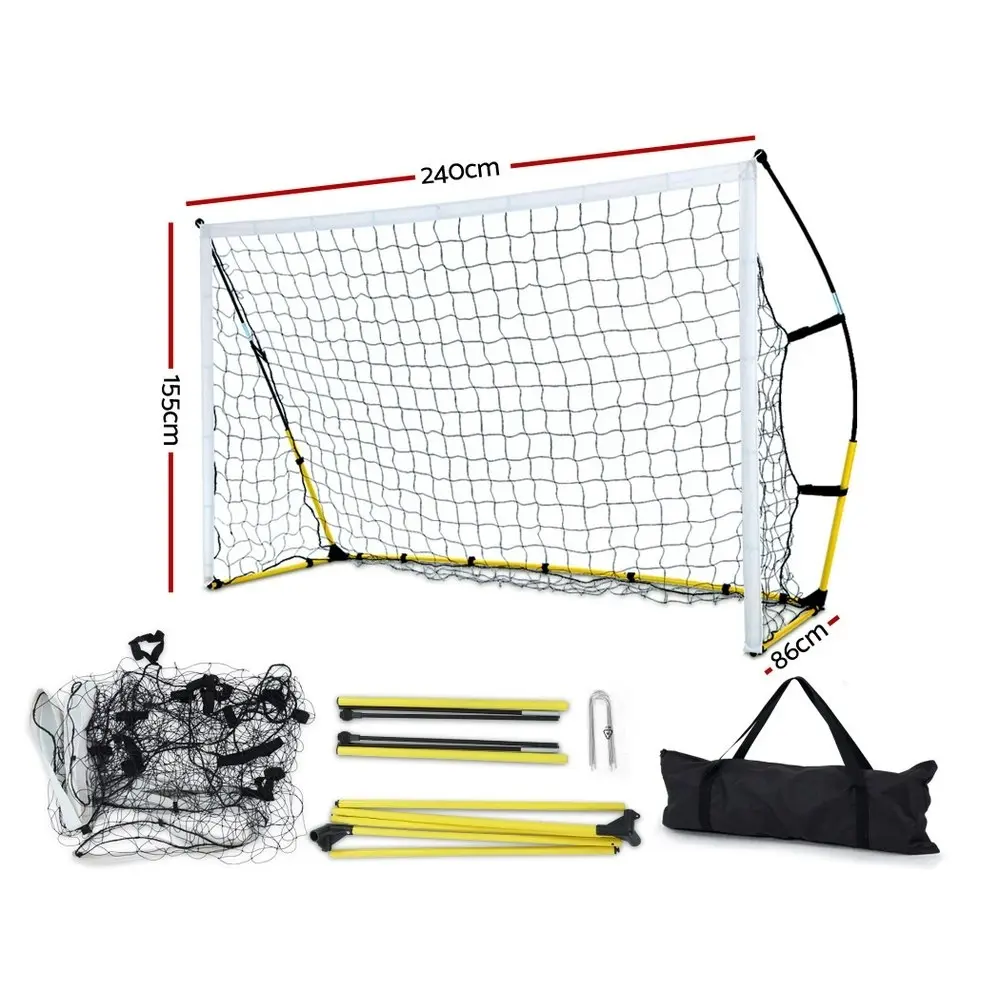 Everfit 2.4m Football Soccer Net Portable Goal Net Rebounder Sports Training