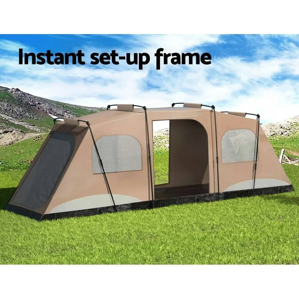 Weisshorn Instant Up Camping Tent 10 Person Outdoor Family Hiking Tents 3 Rooms