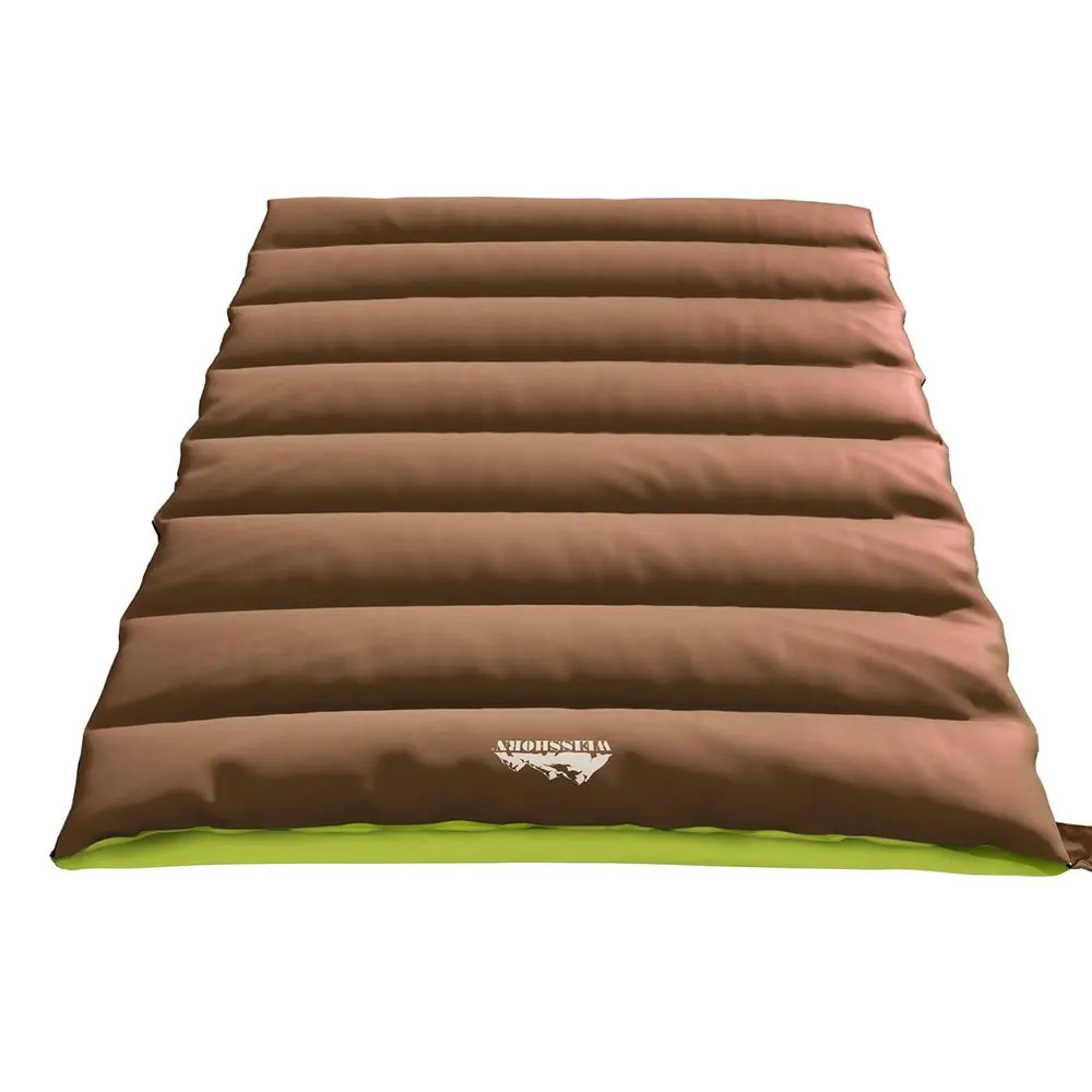 Weisshorn Sleeping Bag Double Thermal Camping Hiking Tent Brown -5â„ƒ