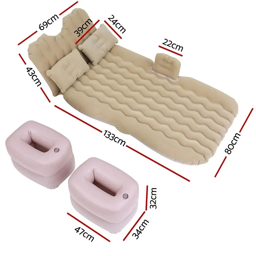 Weisshorn Car Mattress 176x80 Inflatable SUV Back Seat Camping Bed Beige