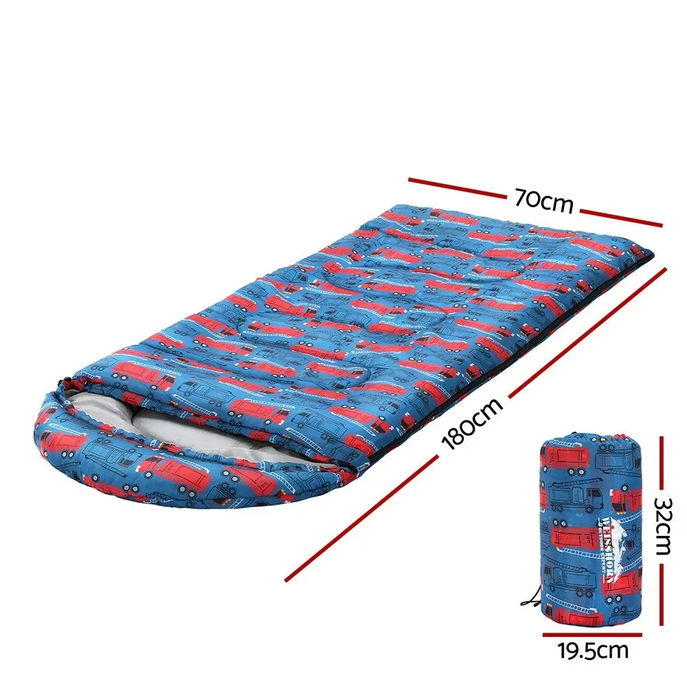 Weisshorn Sleeping Bag Kids Single 180cm Thermal Camping Hiking Blue