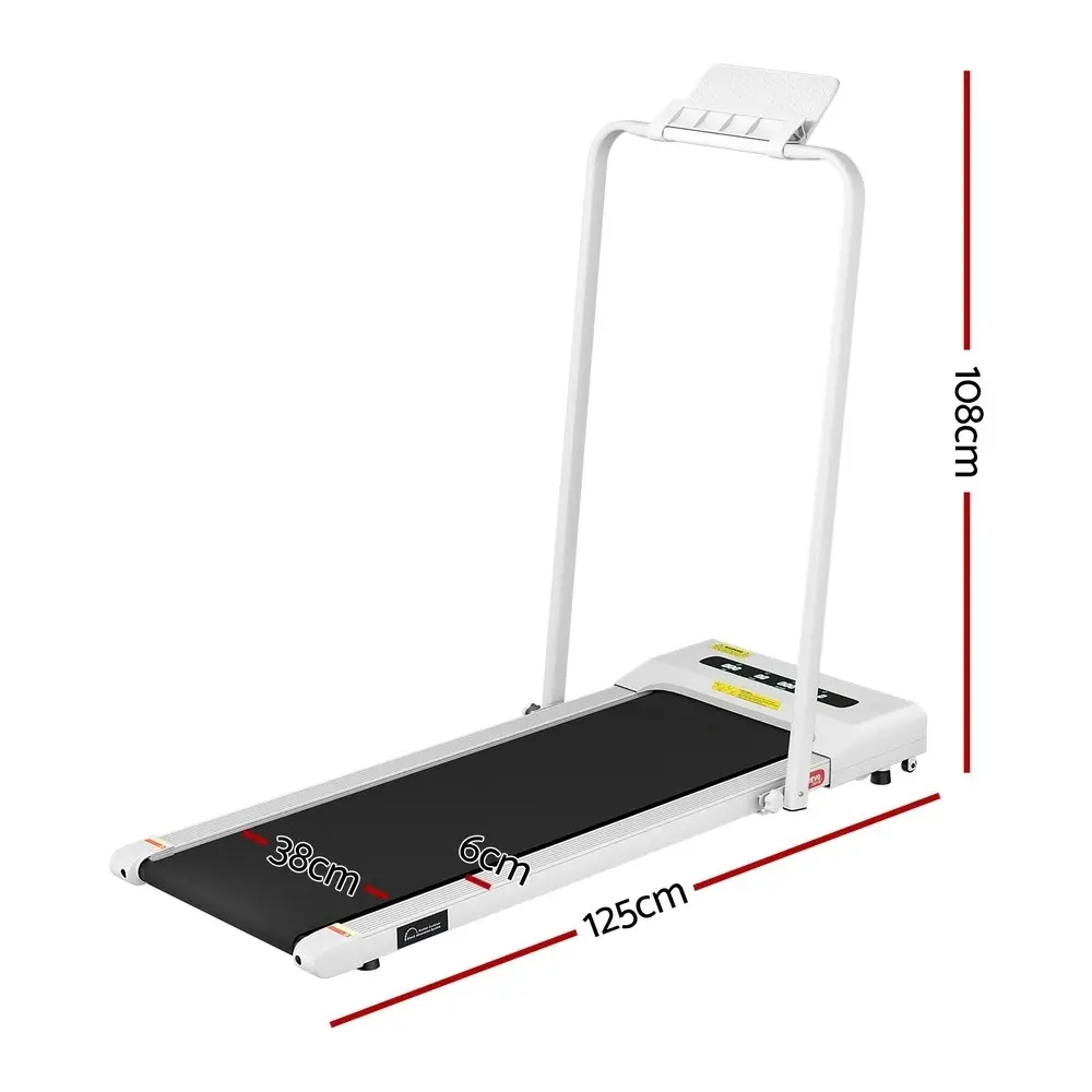 Everfit Treadmill Electric Walking Pad Under Desk Home Gym Fitness 380mm White