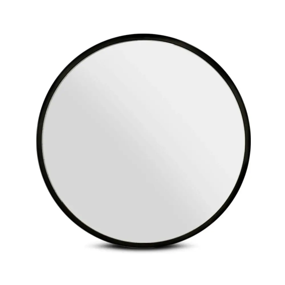 Embellir Wall Mirror Makeup 80cm Home Decor Framed Mirrors Bathroom Round Black