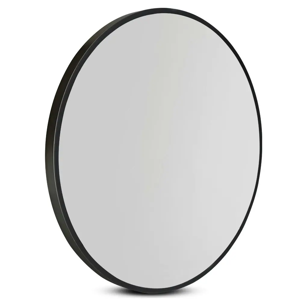 Embellir Wall Mirror Makeup 90cm Home Decor Framed Mirrors Bathroom Round Black