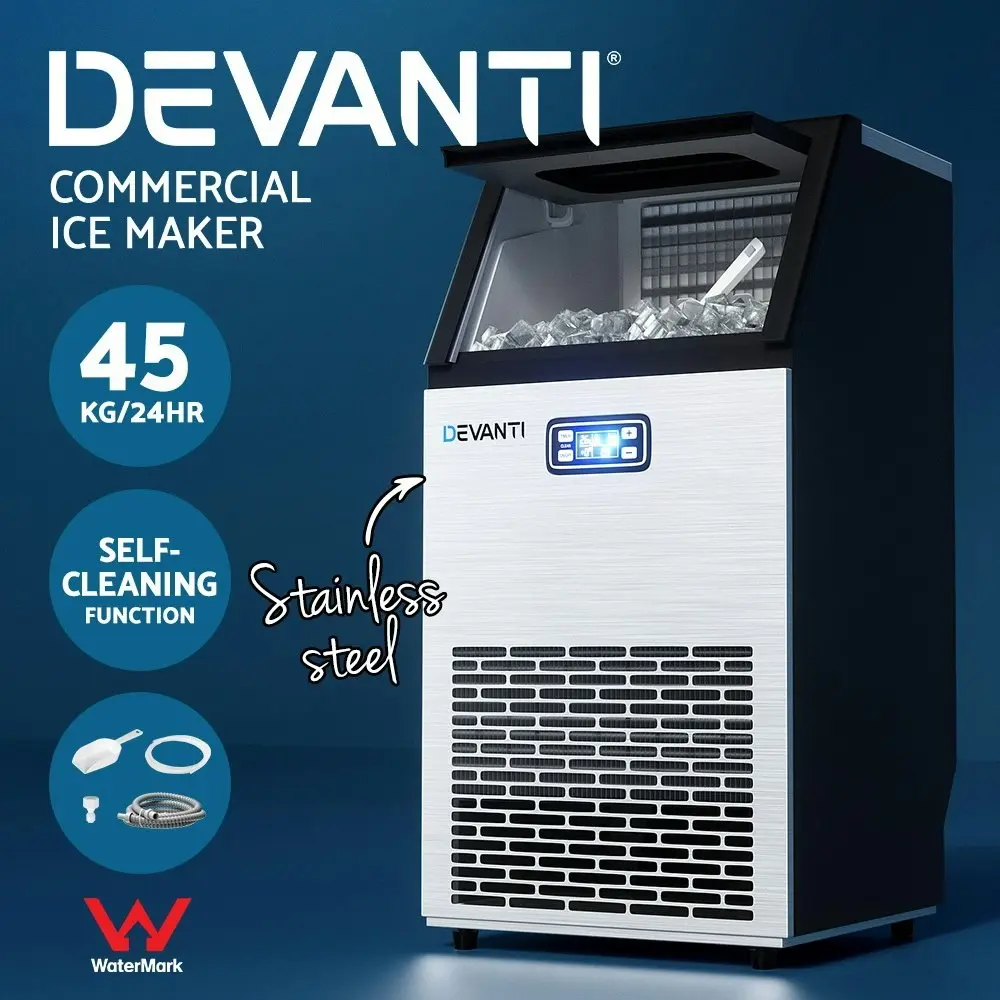 Devanti Commercial Ice Maker Cube Machine 45kg