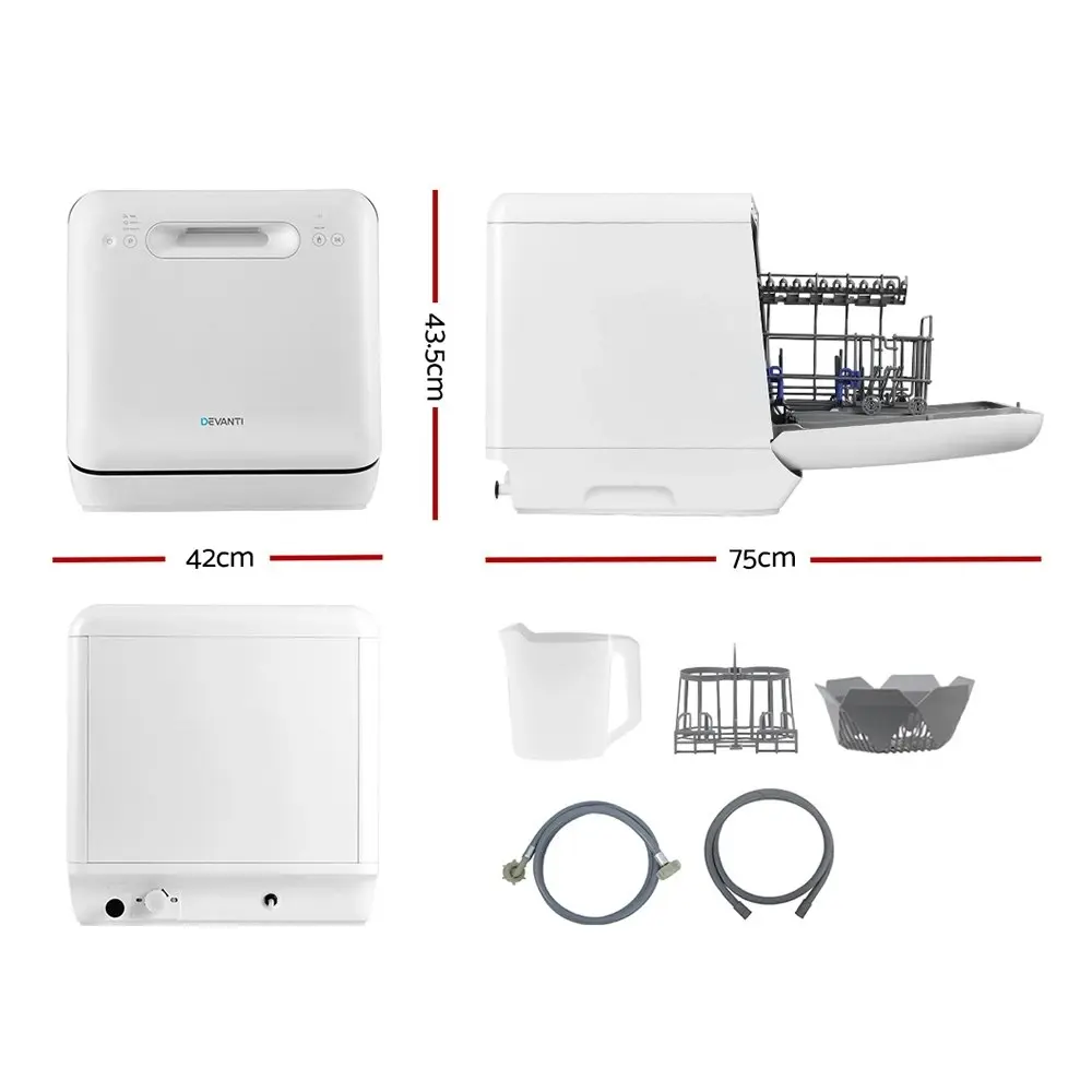 Devanti 3 Place Settings Benchtop Dishwasher