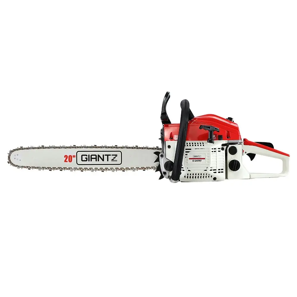 Giantz Chainsaw Petrol 52CC 20" Bar Commercial E-Start Pruning Chain Saw White,Giantz Chainsaw Petrol 52CC 20" Bar Commercial E-Start Pruning Chain Saw White