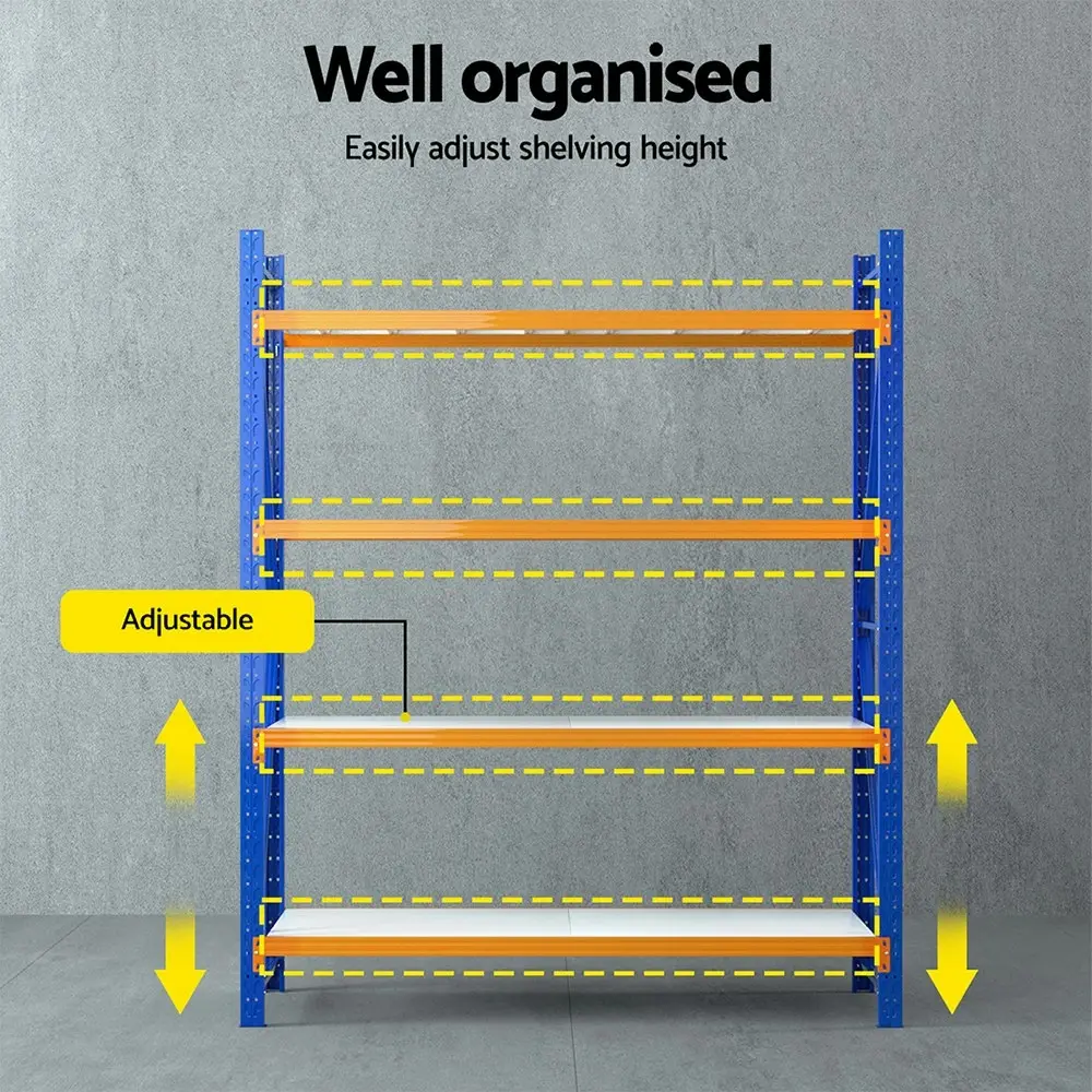 Giantz 2.4Mx2M Garage Shelving Warehouse Rack Pallet Racking Storage Shelf Blue