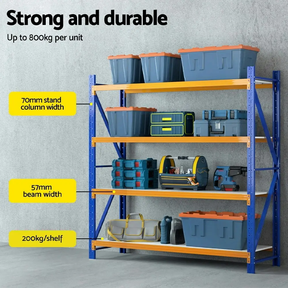 Giantz 2Mx2M Garage Shelving Warehouse Rack Storage Shelf Blue