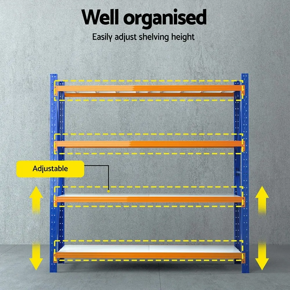 Giantz 2Mx2M Garage Shelving Warehouse Rack Storage Shelf Blue