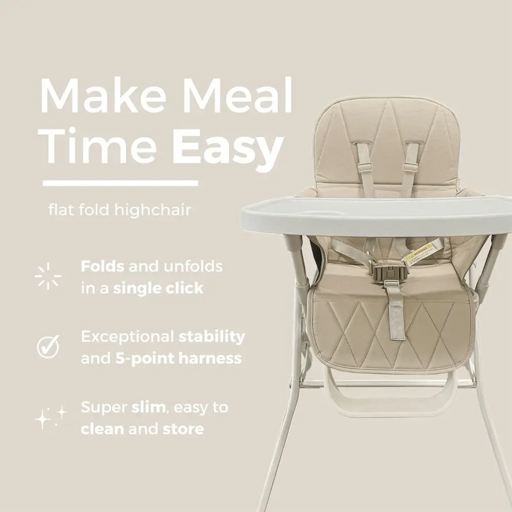 Baby Studio Fold Up Portable Durable Food Eating Baby/Infant High Chair Set