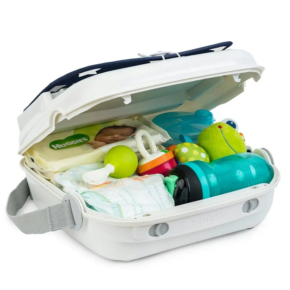 Benbat YummiGo2 3 in 1 Feed & Go Booster/Storage Case Baby/Kids High Chair Navy