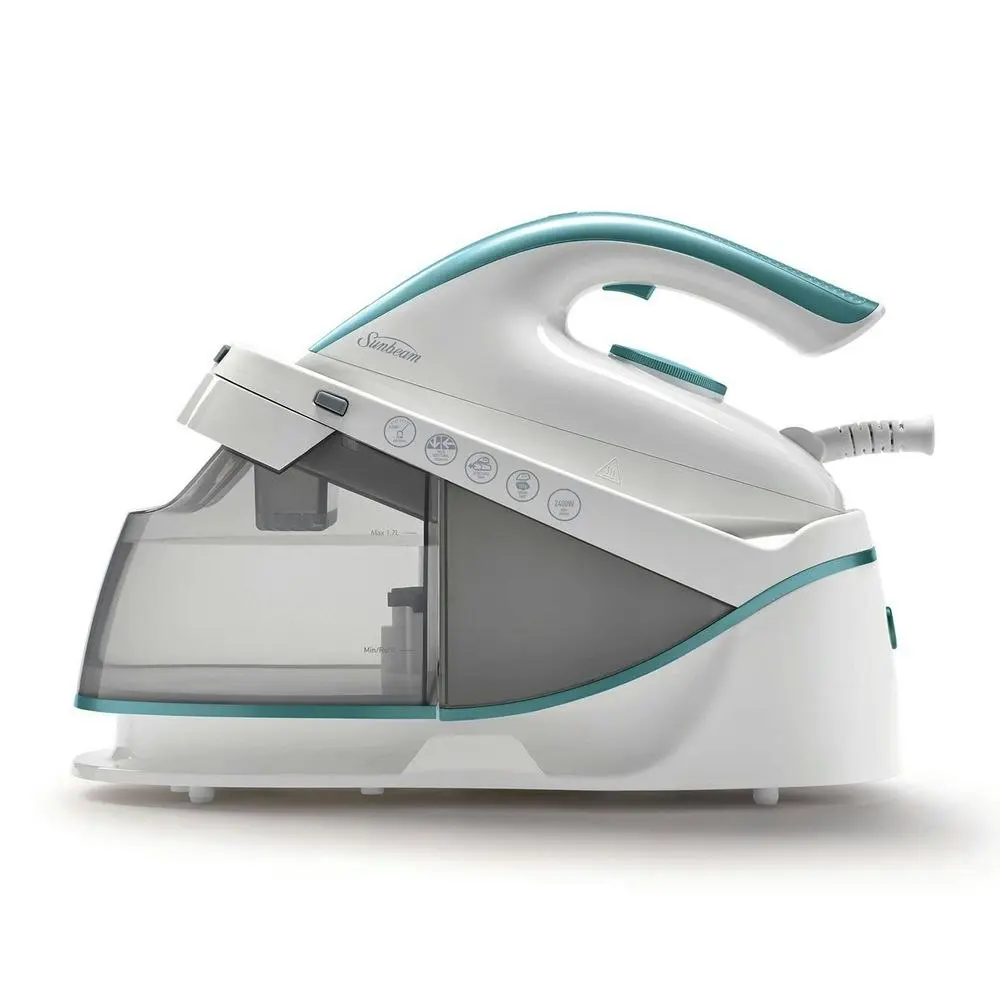 Sunbeam Press 2400W X Press Electric Steam Generator/Clothes Iron White/Teal