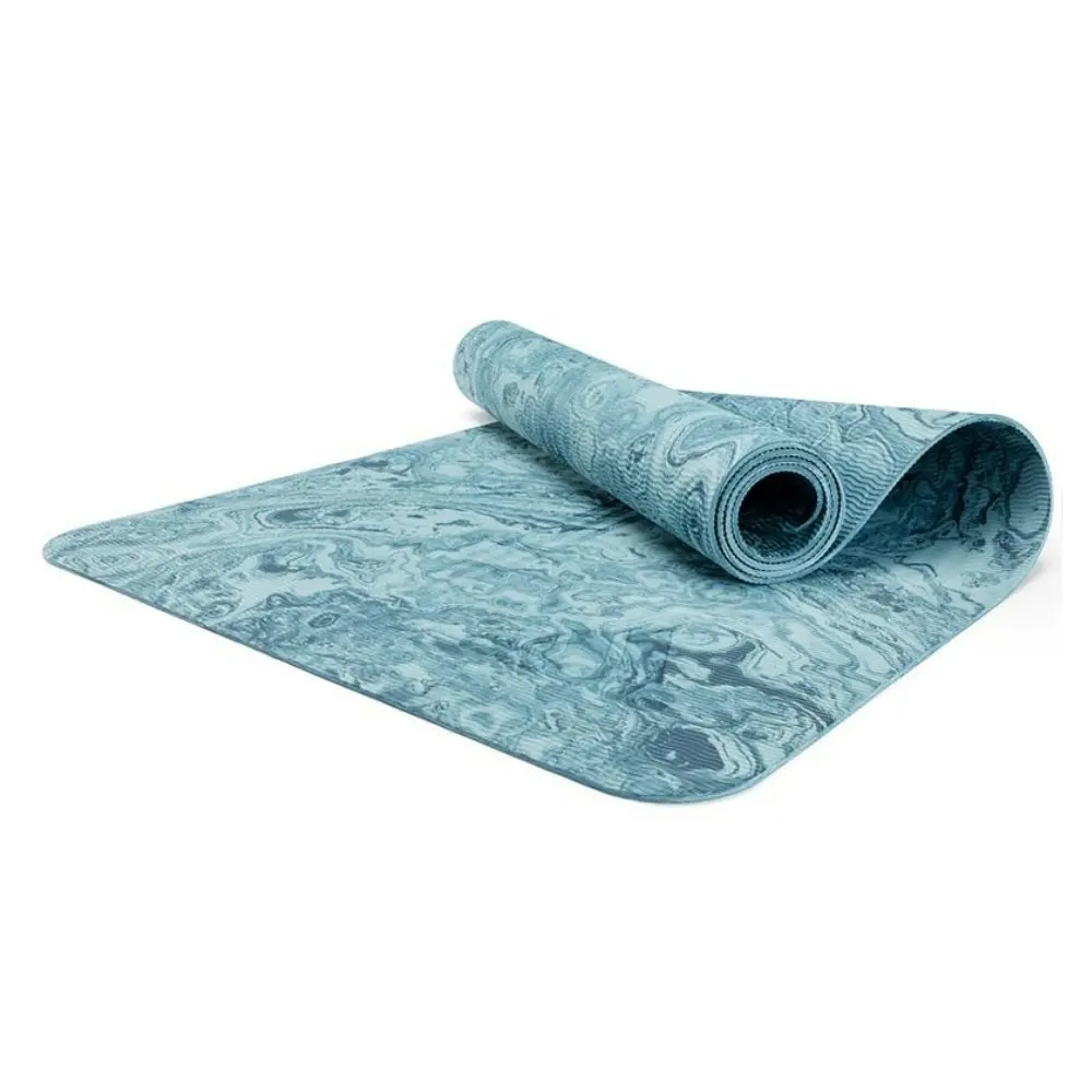 Adidas Premium 5mm Camo Sports Home/Gym Fitness Exercise Yoga Mat Raw Steel Blue