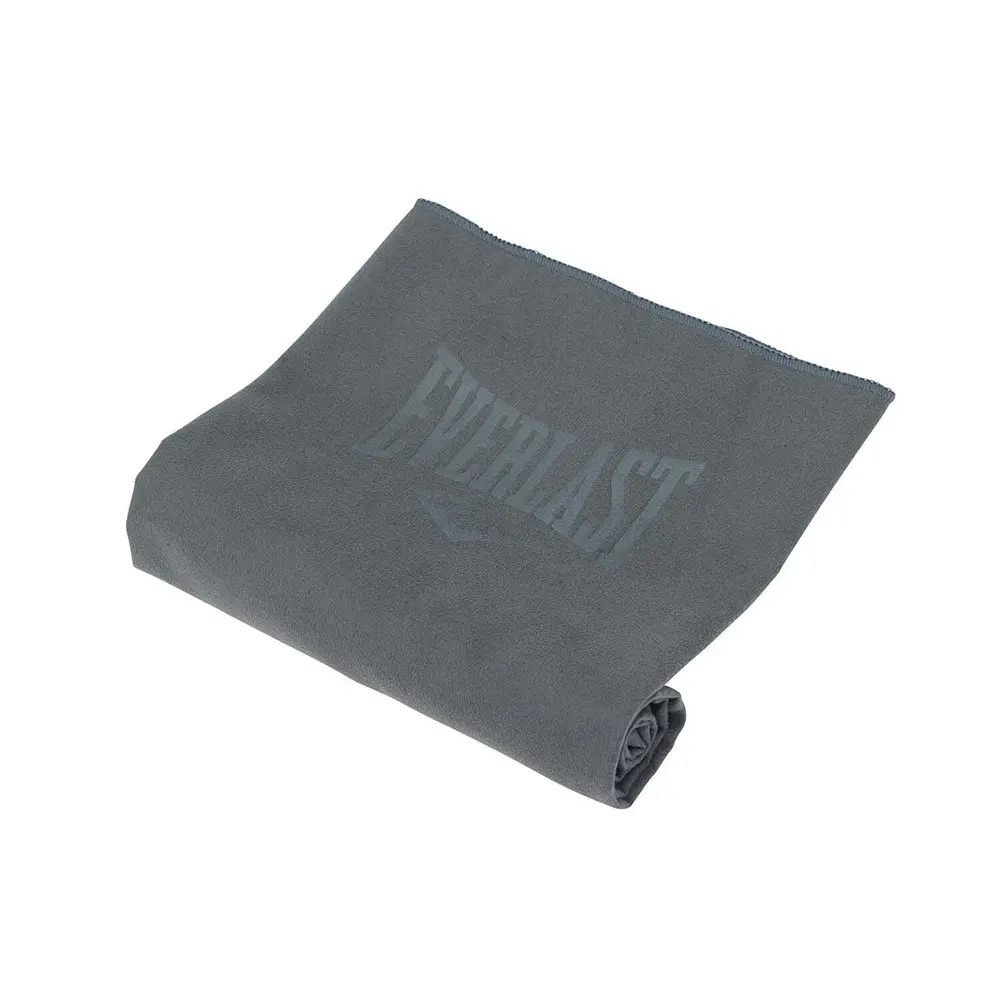 2x Everlast Quick Dry Gym Towel Workout Weight Lifting/Exercise Grey 80x40cm