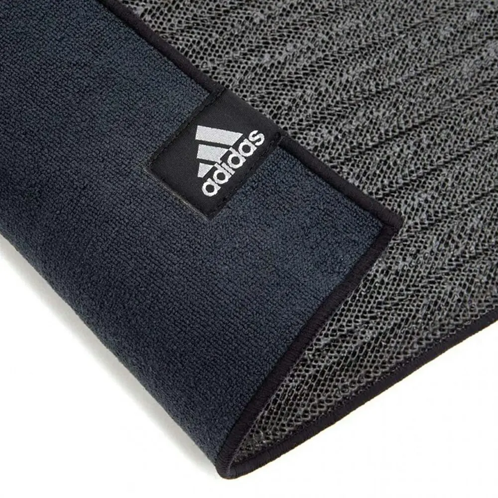 Adidas 2mm Non-Slip Lightweight/Rollable/Portable Hot Yoga Towelling Mat Black