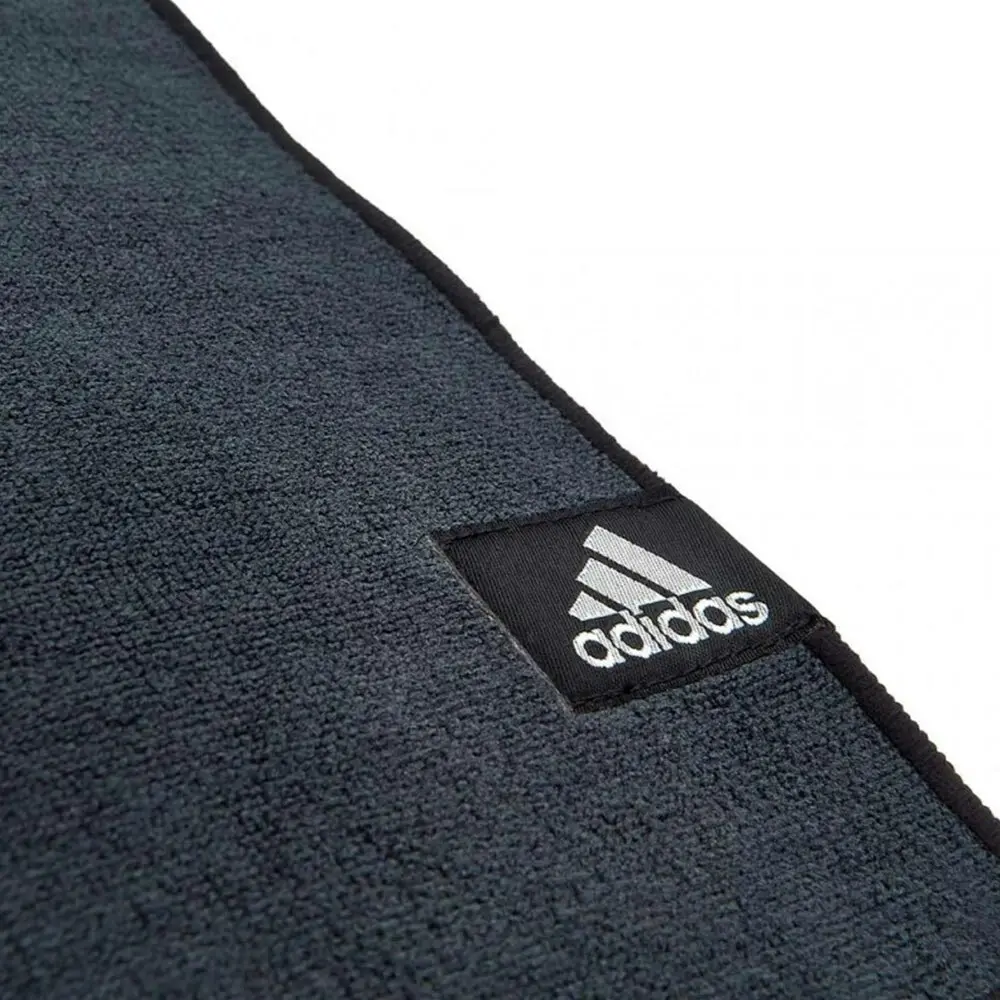 Adidas 2mm Non-Slip Lightweight/Rollable/Portable Hot Yoga Towelling Mat Black