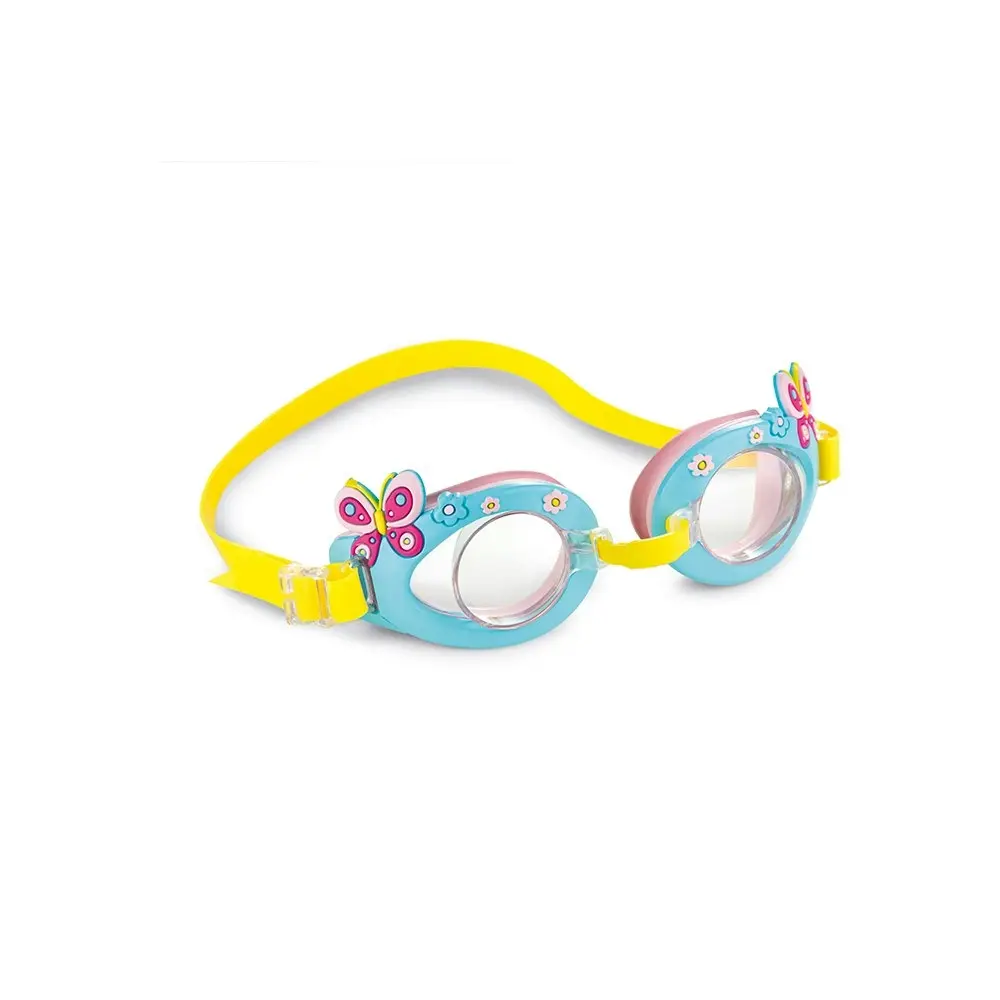 2x Intex Aquaflow Play Baby/Kids Fun Swimming Goggles Adjustable Silicone Asst