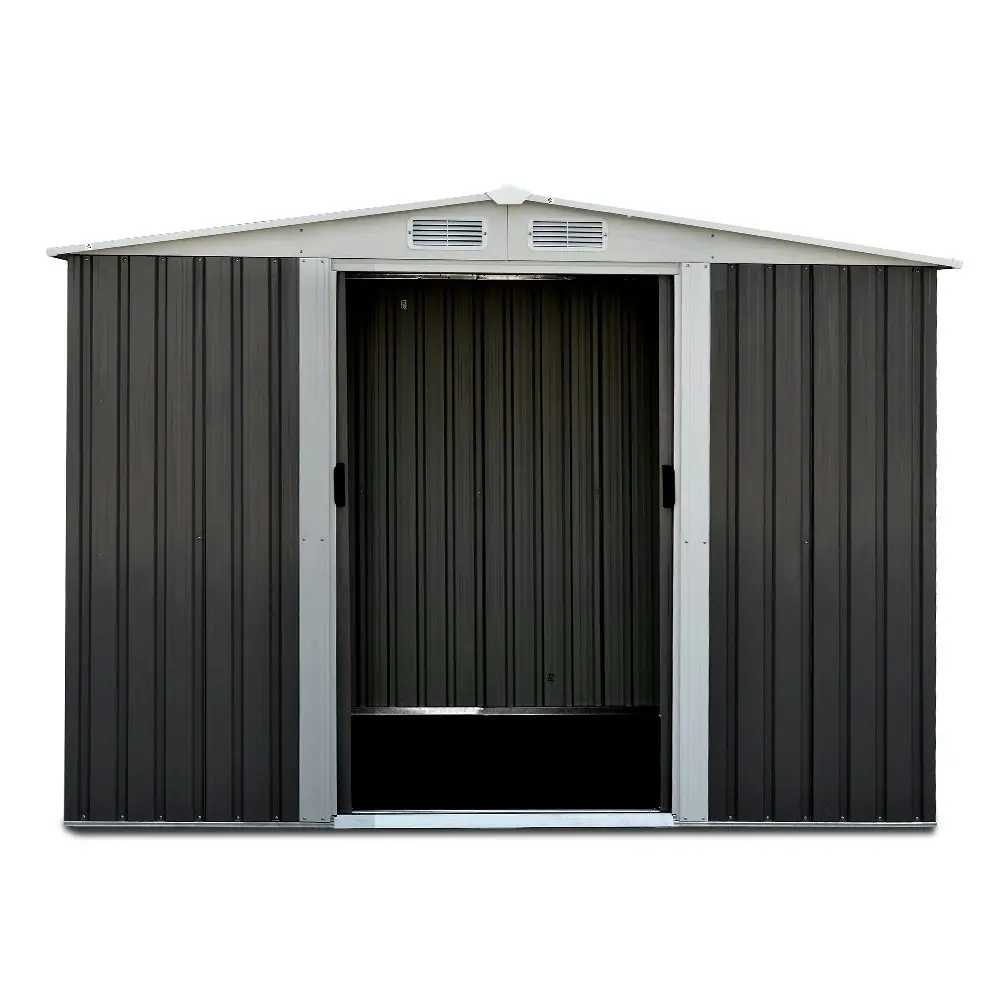 Giantz Garden Shed 2.58x2.07M w/Metal Base Sheds Outdoor Storage Double Door Tool