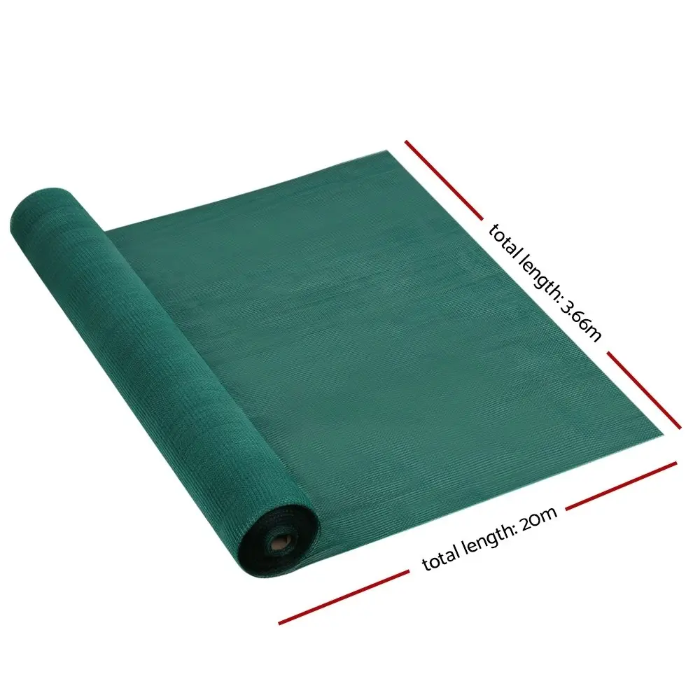 Instahut 30% Shade Cloth 3.66x20m Shadecloth Wide Heavy Duty Green