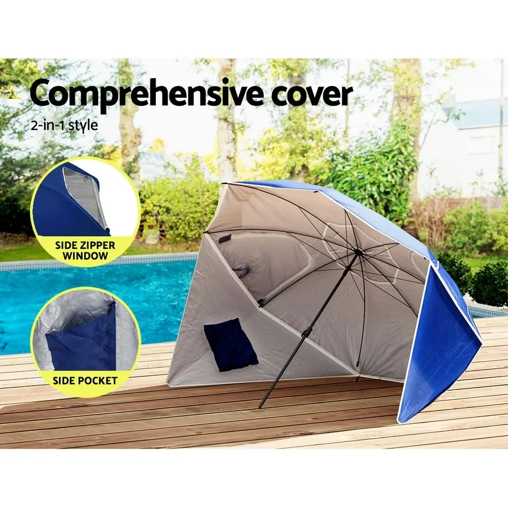 Instahut Beach Umbrella Outdoor Umbrellas Garden Sun Extension Pole Sun Canpoy