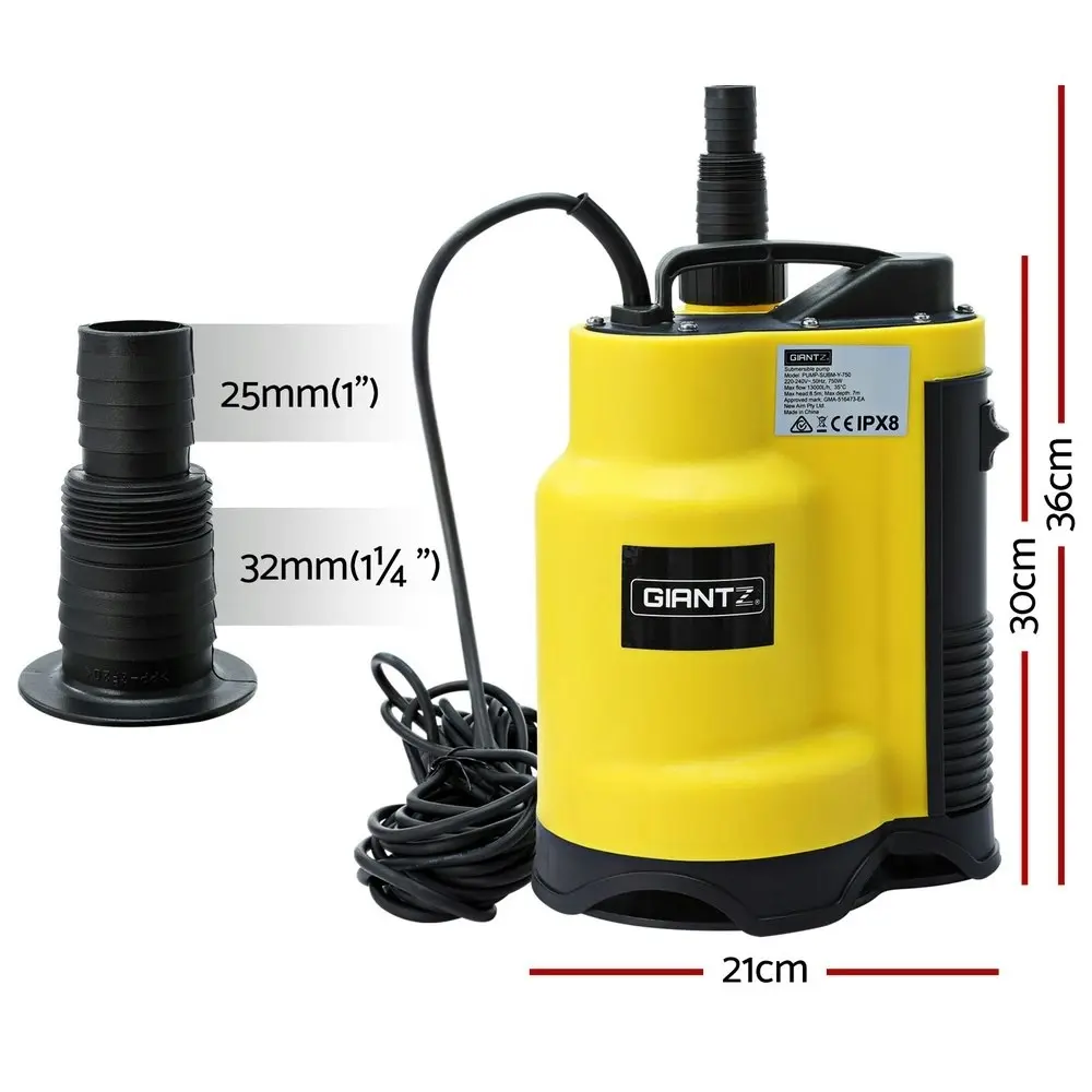 Giantz Garden Water Submersible Pump 400W Dirty Bore Sewerage Tank Well Steel