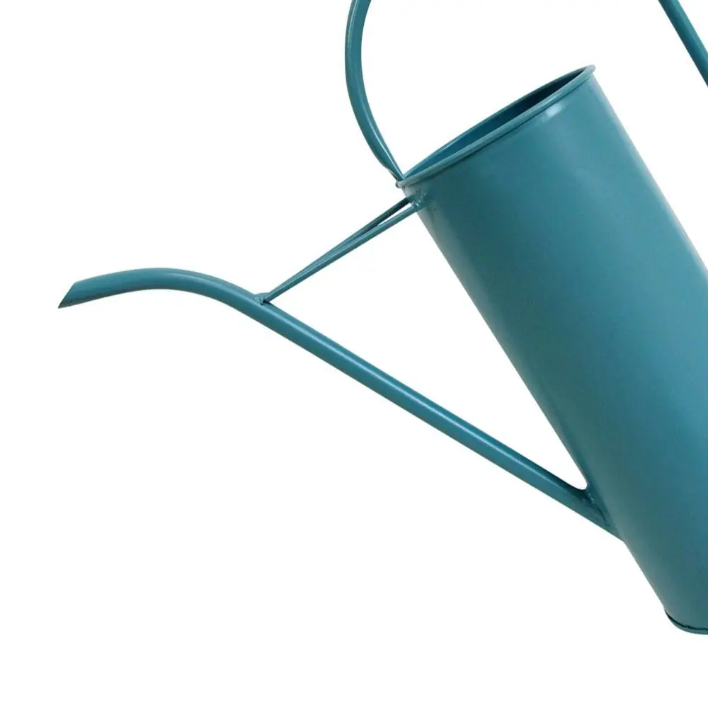 Metal Garden Plant Watering Can Home Décor Indoor/Outdoor Tall Sky Blue 10x32cm