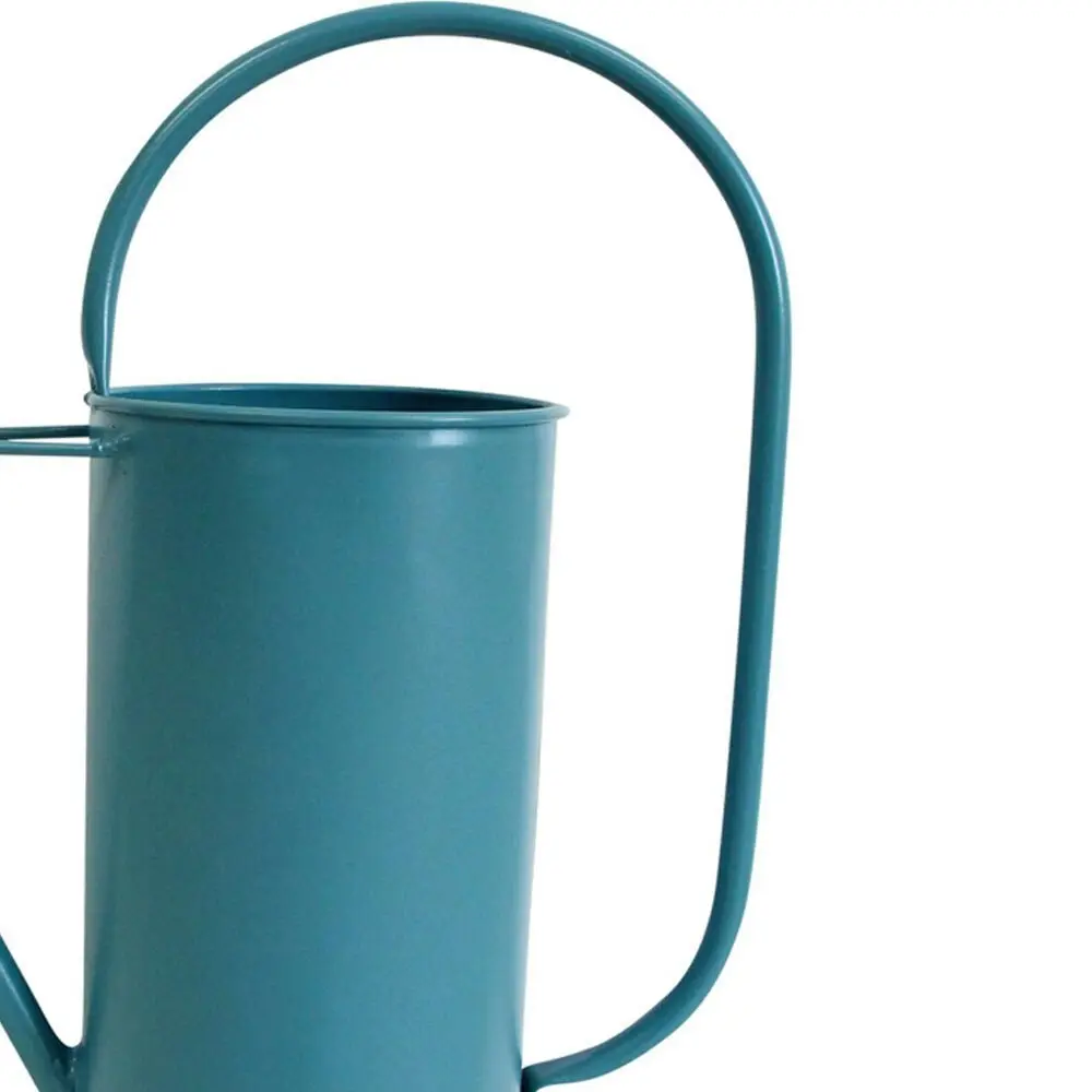 Metal Garden Plant Watering Can Home Décor Indoor/Outdoor Tall Sky Blue 10x32cm