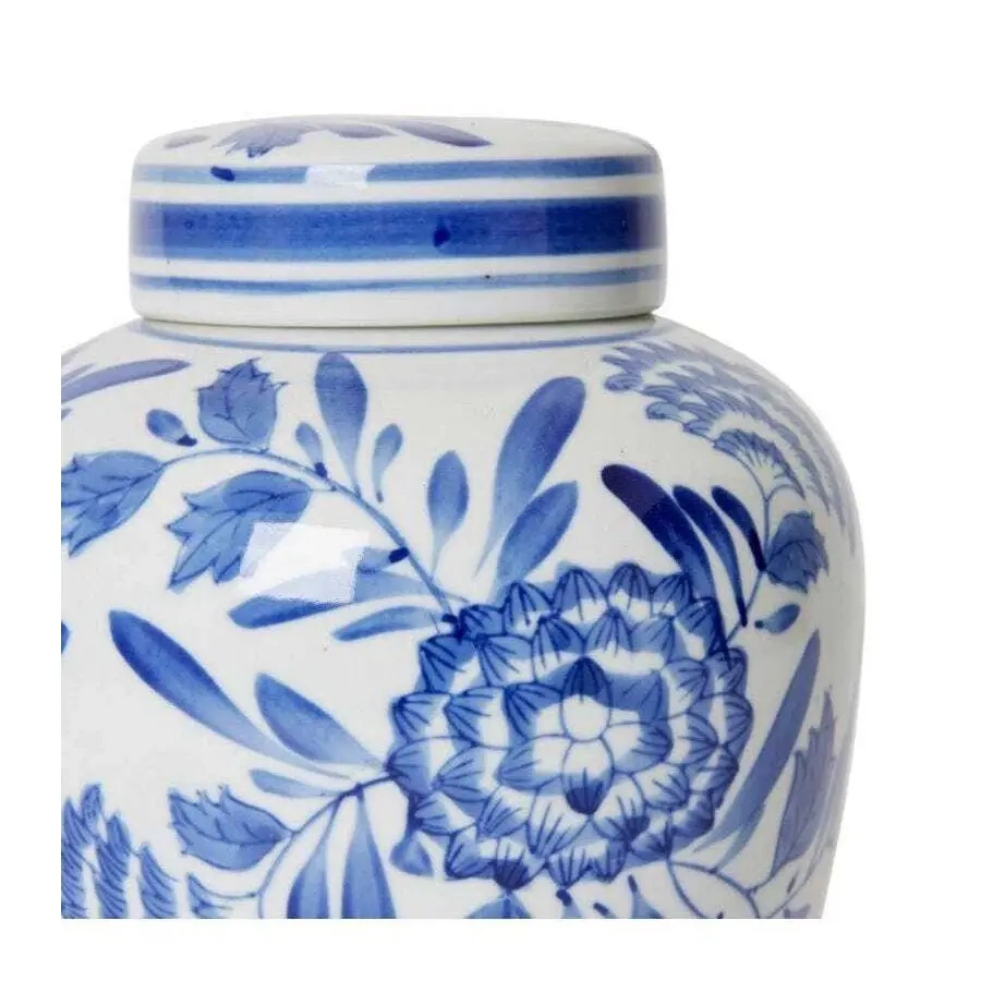 E Style Rosalie 20cm Porcelain Ginger Jar Home Decorative Vase Blue/White