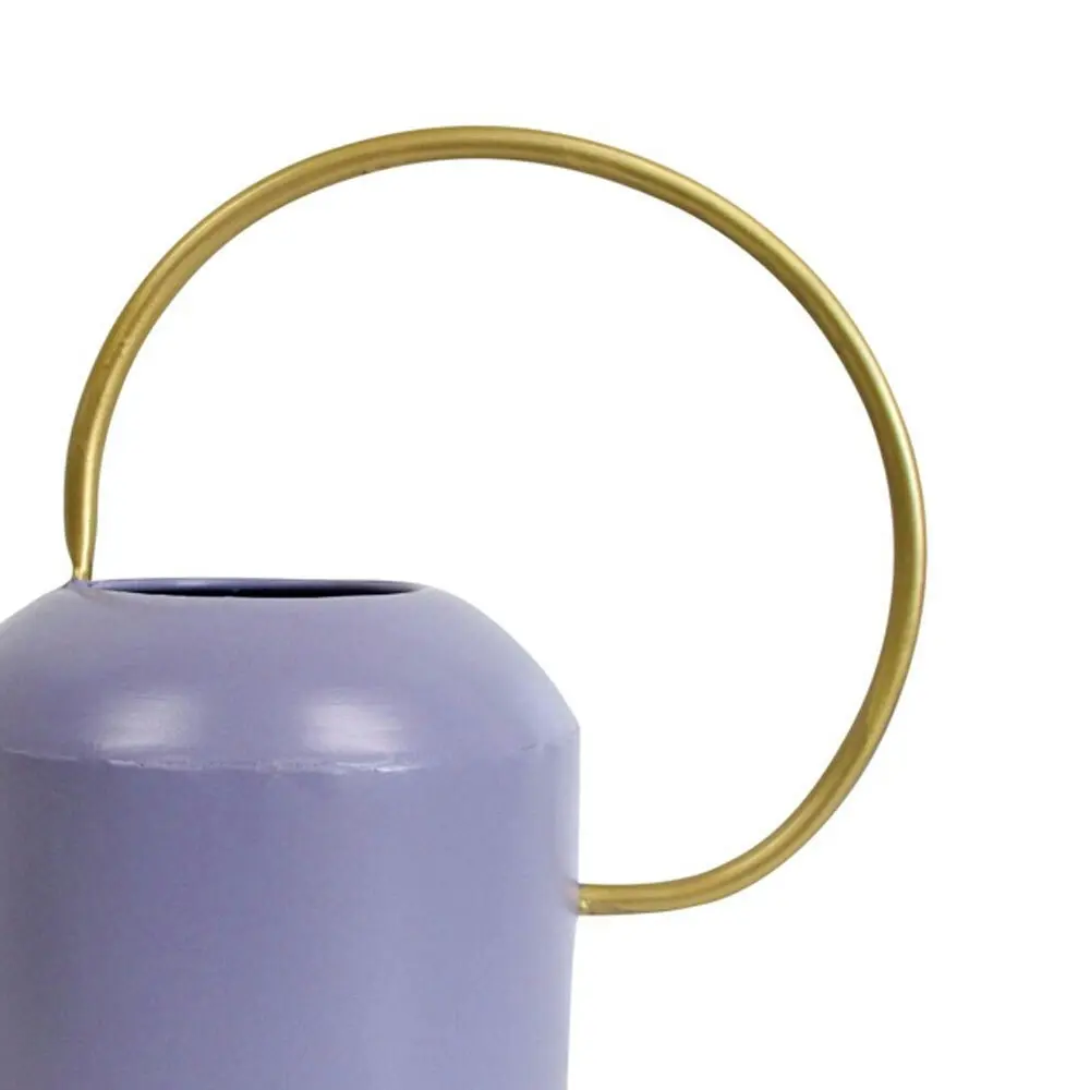 Plant Garden Plant Watering Pot Metal Can Home Décor Low Lilac/Gold 35x14x25cm