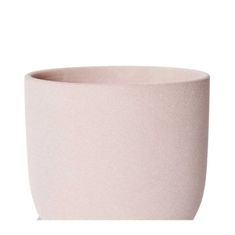 E Style Allegra 19cm Ceramic Plant Pot w/ Saucer Home Decor Planter Pink