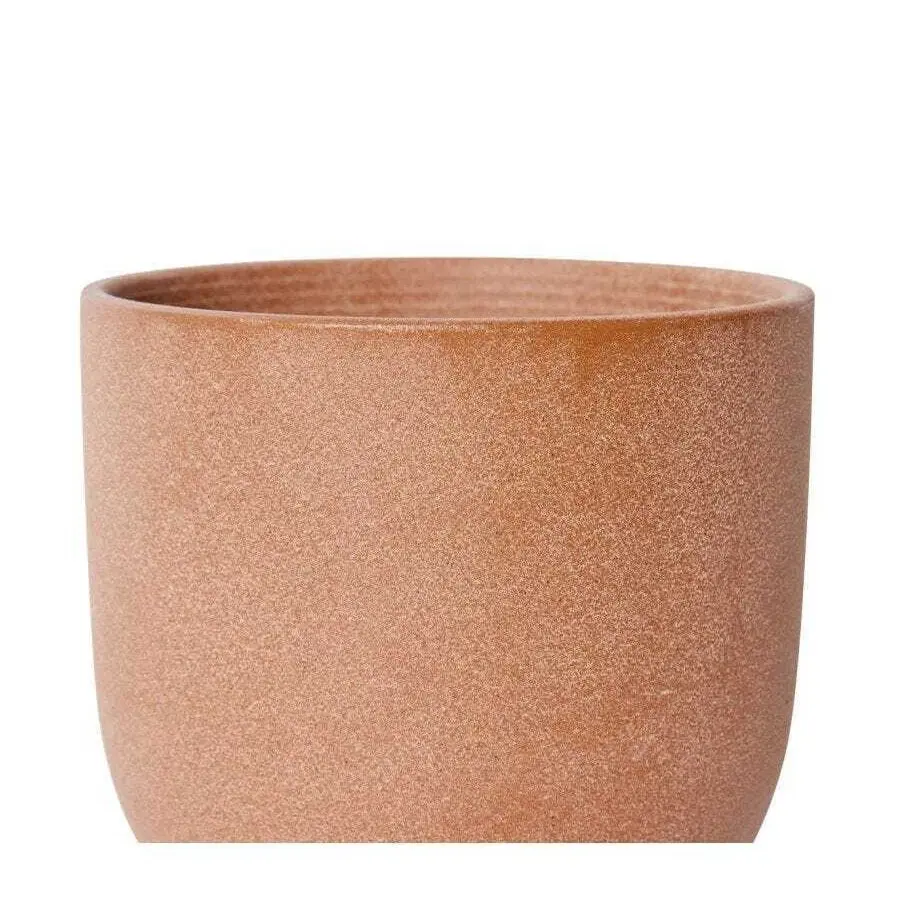 E Style Allegra 19cm Ceramic Plant Pot w/ Saucer Decor Planter Terracotta