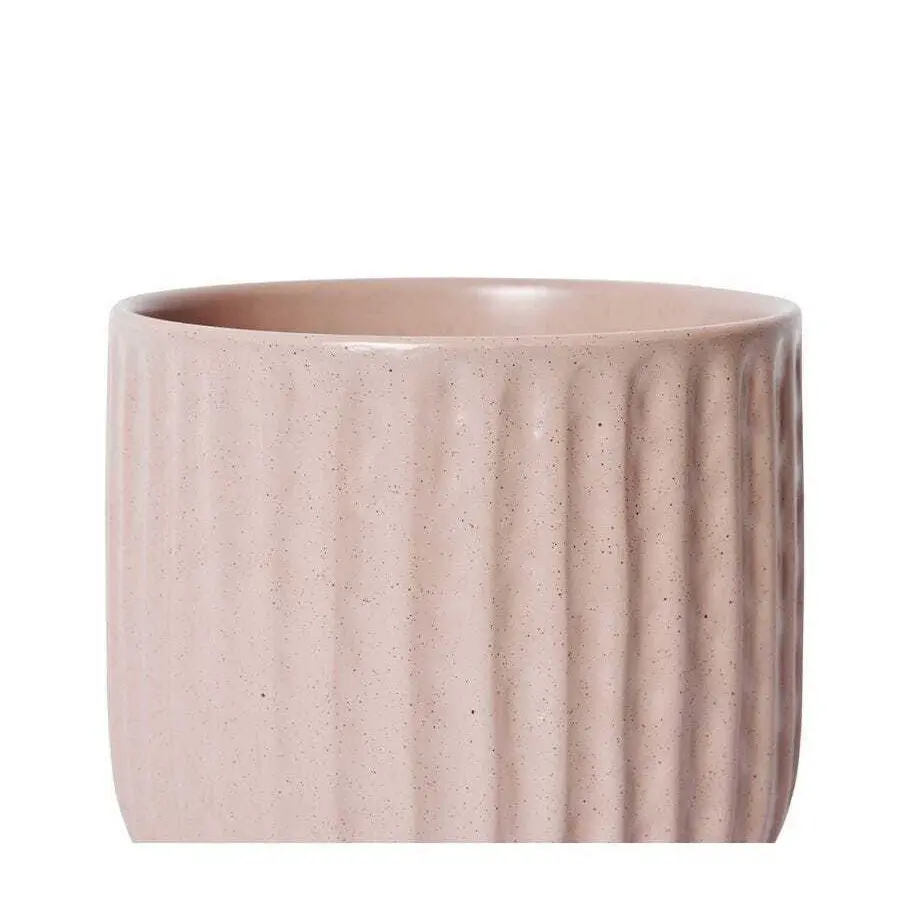 E Style Emery 17cm Ceramic Plant Pot Home Decorative Planter Round Pink