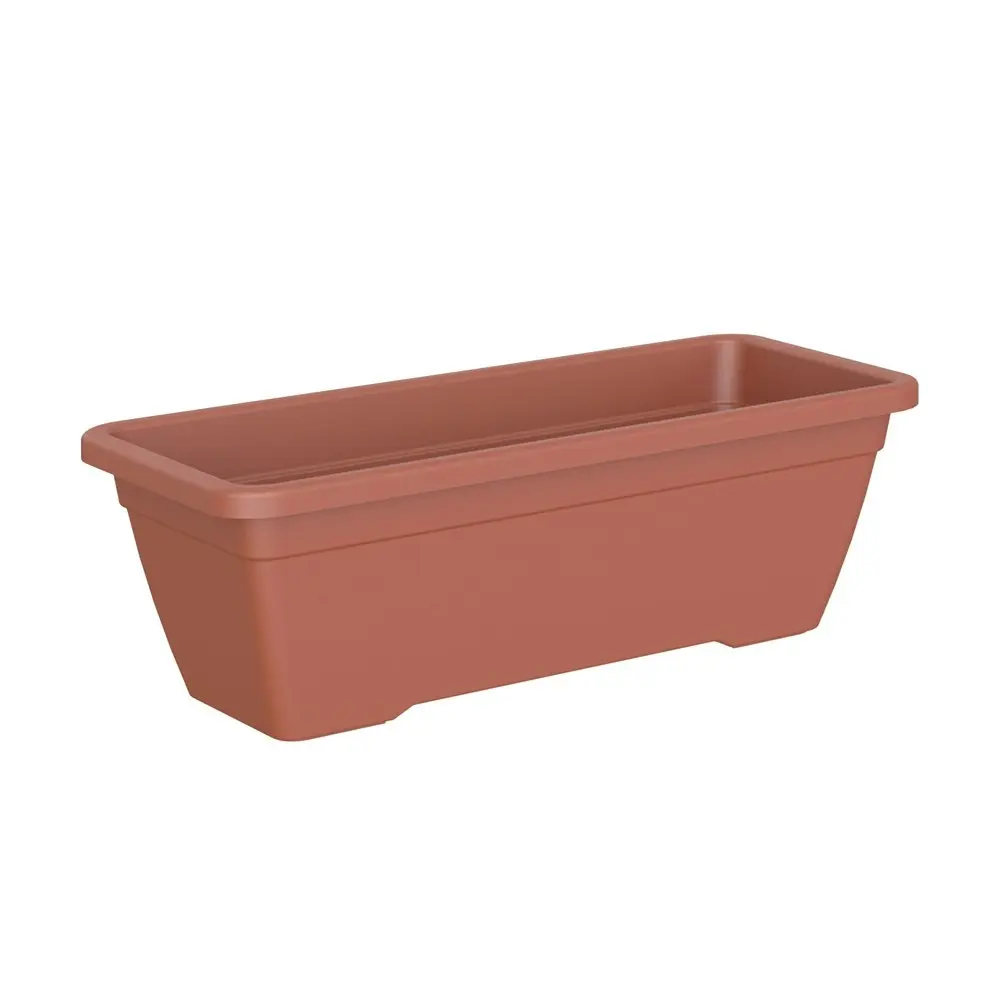 2x Artevasi Venezia 50x16.3cm Plastic Indoor/Outdoor Planter Box Terracotta