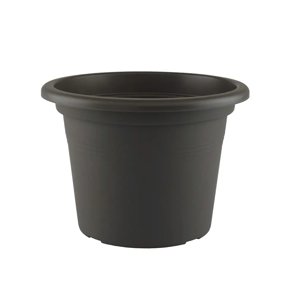 2x Artevasi Cilindro Plastic Indoor/Outdoor Garden Pot 35x24.9cm Anthracite