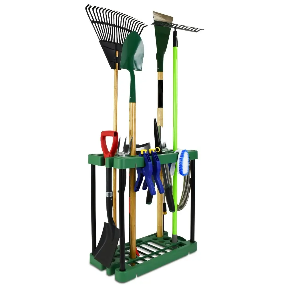 Hercules Garden Tools/Rack/Shovel Standing Storage Rack Green 26 Slot 58x62cm