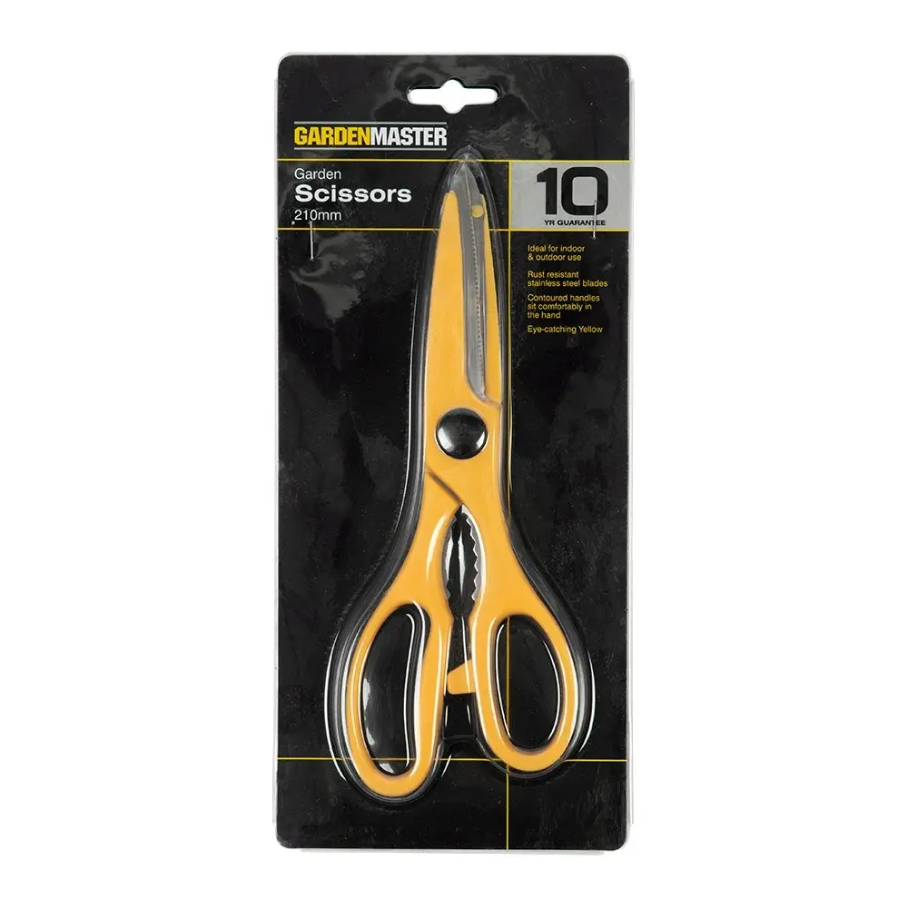 Gardenmaster Stainless Steel Rust Resistant Garden Pruning Scissors Yellow