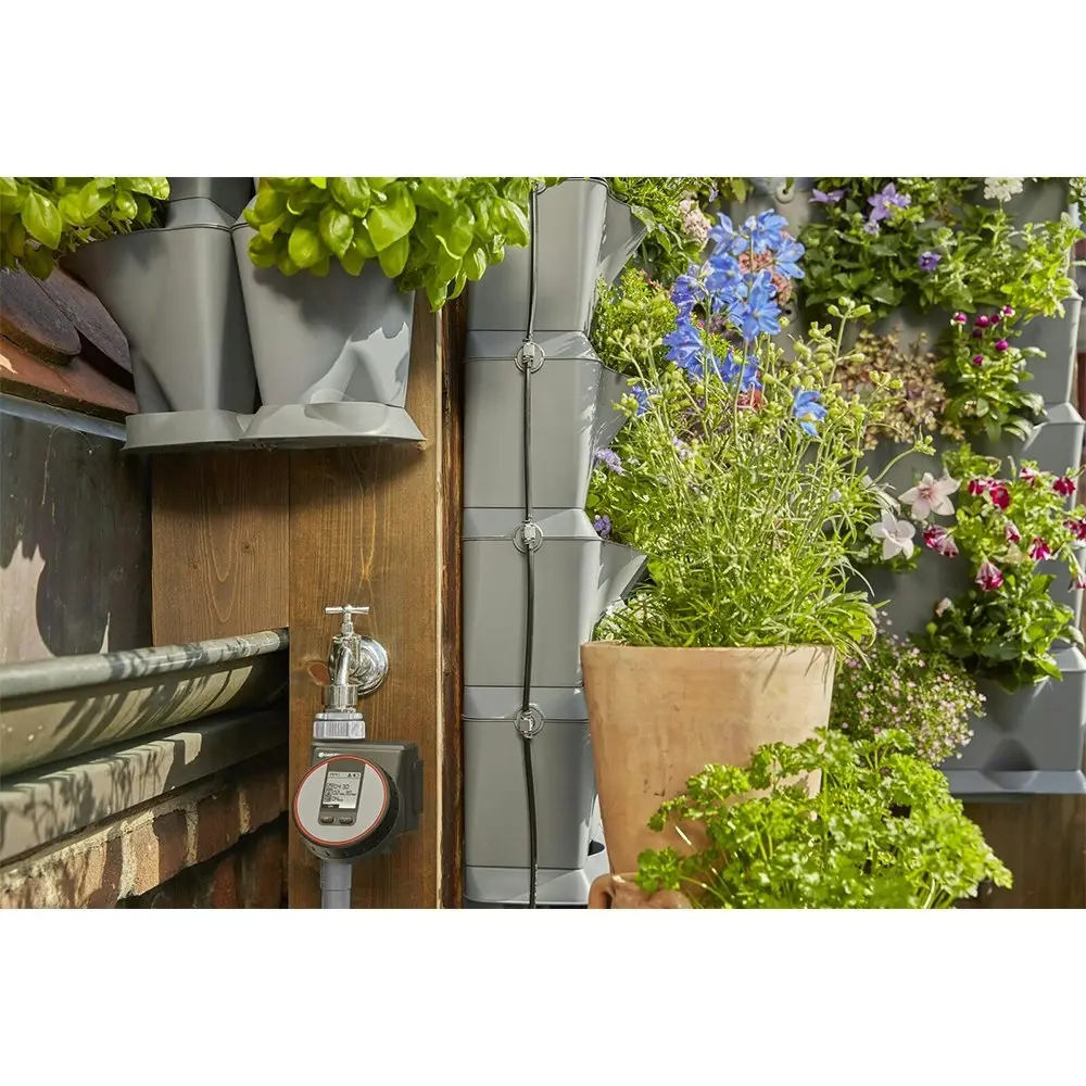 Gardena 13151-20 Balcony Vertical Planter Box With Irrigation Watering Set