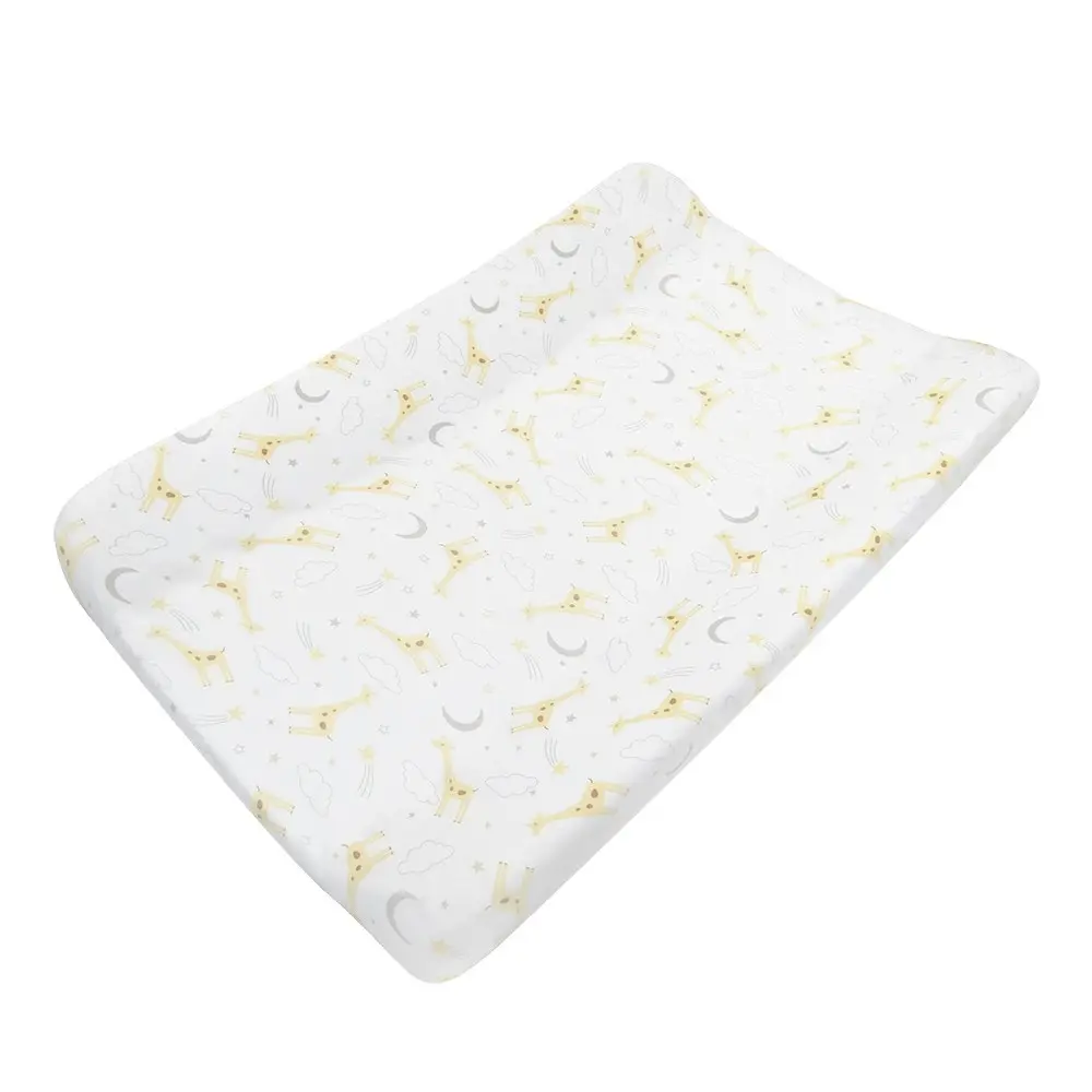 Living Textiles Cotton Baby Change Pad Cover & Waterproof Liner Set Noah Giraffe