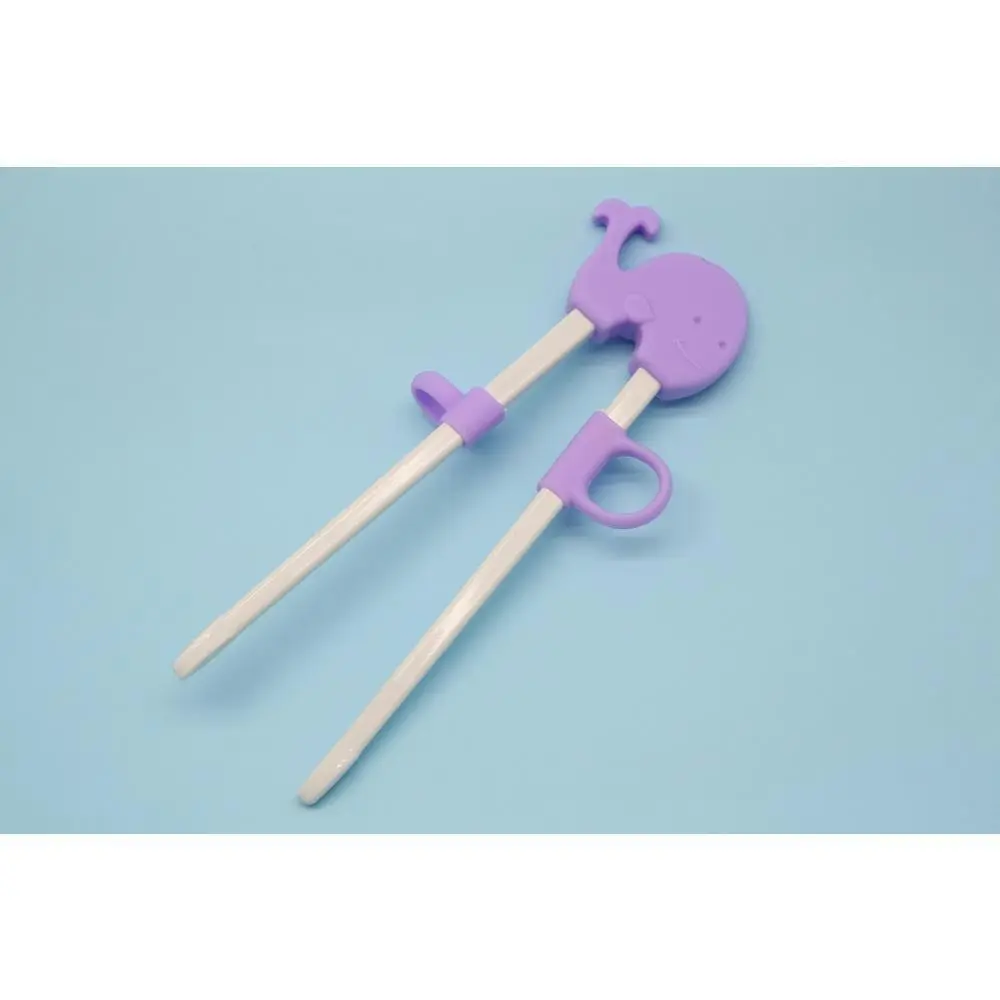 2x Marcus & Marcus Toddler Training/Learning Chopsticks Set Whale Lilac 3yr+